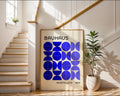 Bauhaus Blue Semi Circles Poster A14 - GroovyGrove