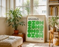 Bauhaus Green Semi Circles Poster A15 - GroovyGrove