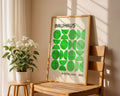 Bauhaus Green Semi Circles Poster A15 - GroovyGrove