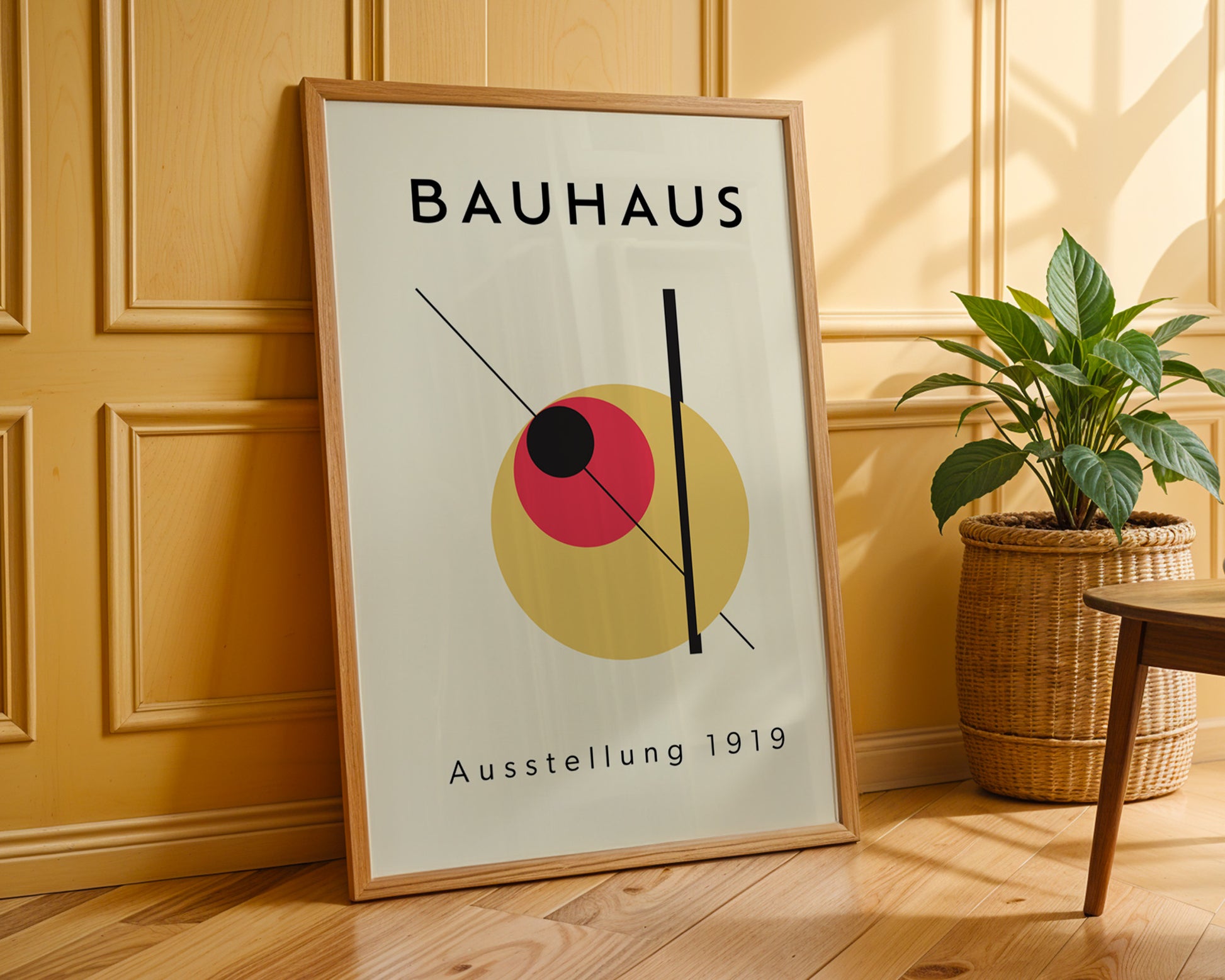 Bauhaus Black Red Geometric Poster A17 - GroovyGrove