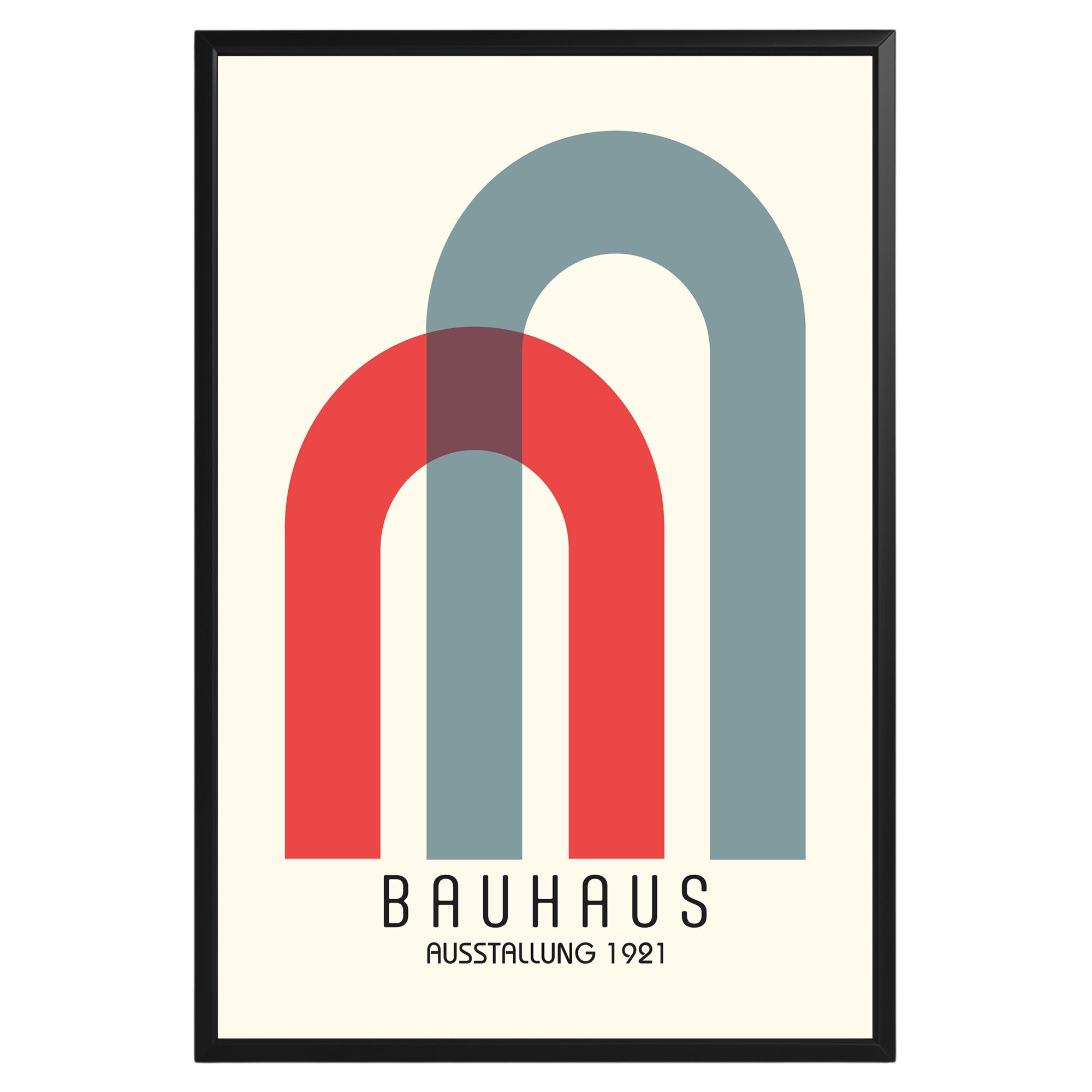 Bauhaus Red Stripes Poster A18 - GroovyGrove