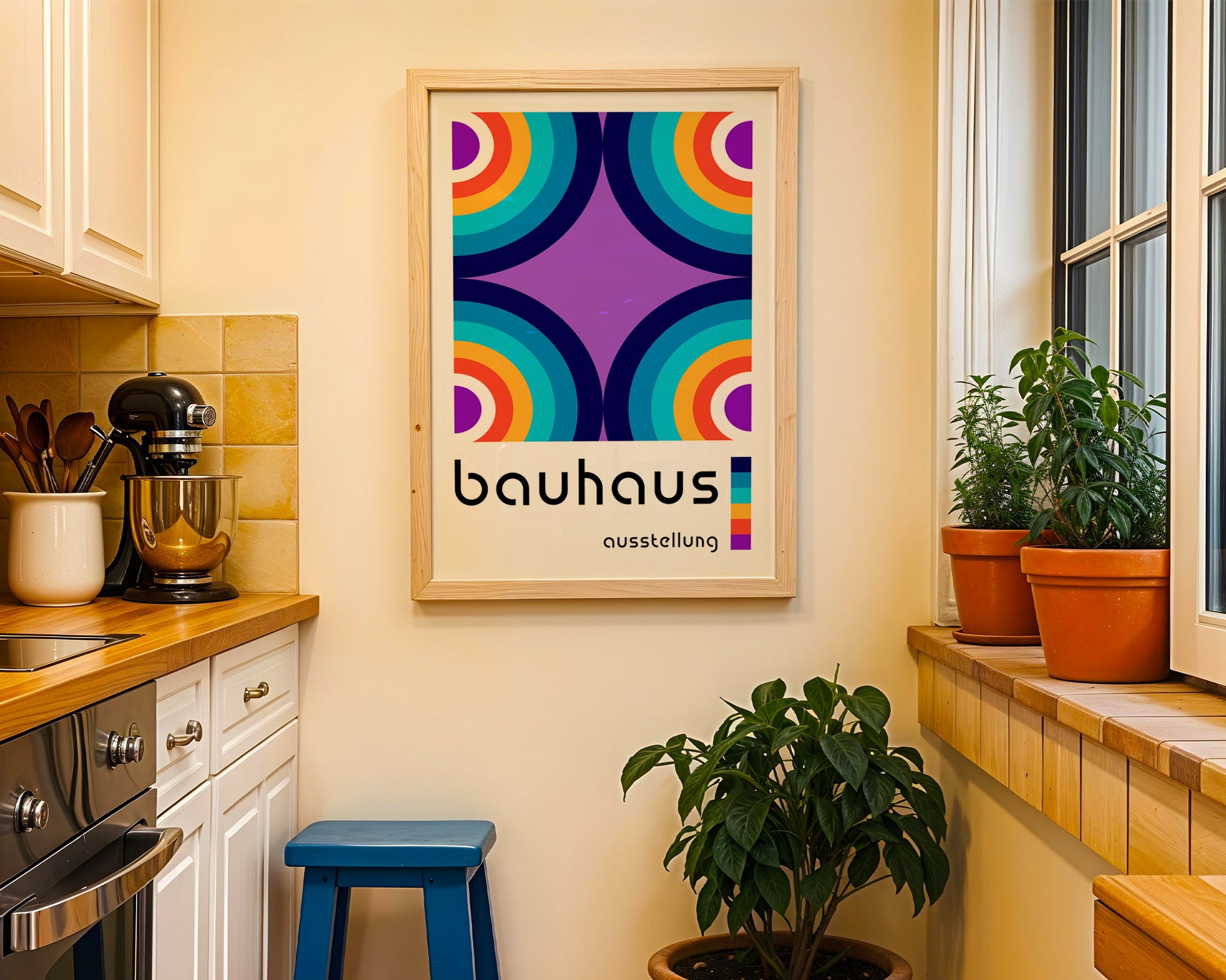 Bauhaus Colorful Circles Poster A19 - GroovyGrove