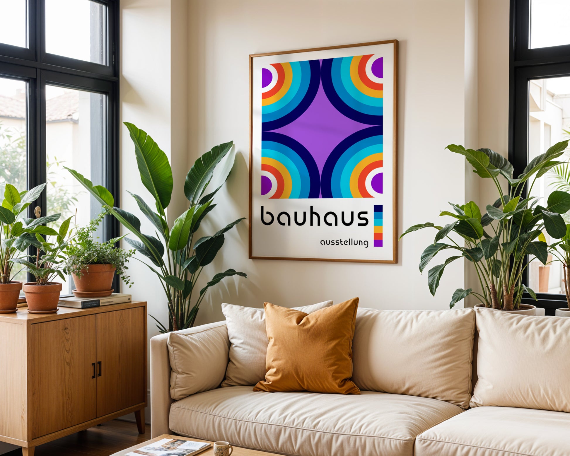 Bauhaus Colorful Circles Poster A19 - GroovyGrove