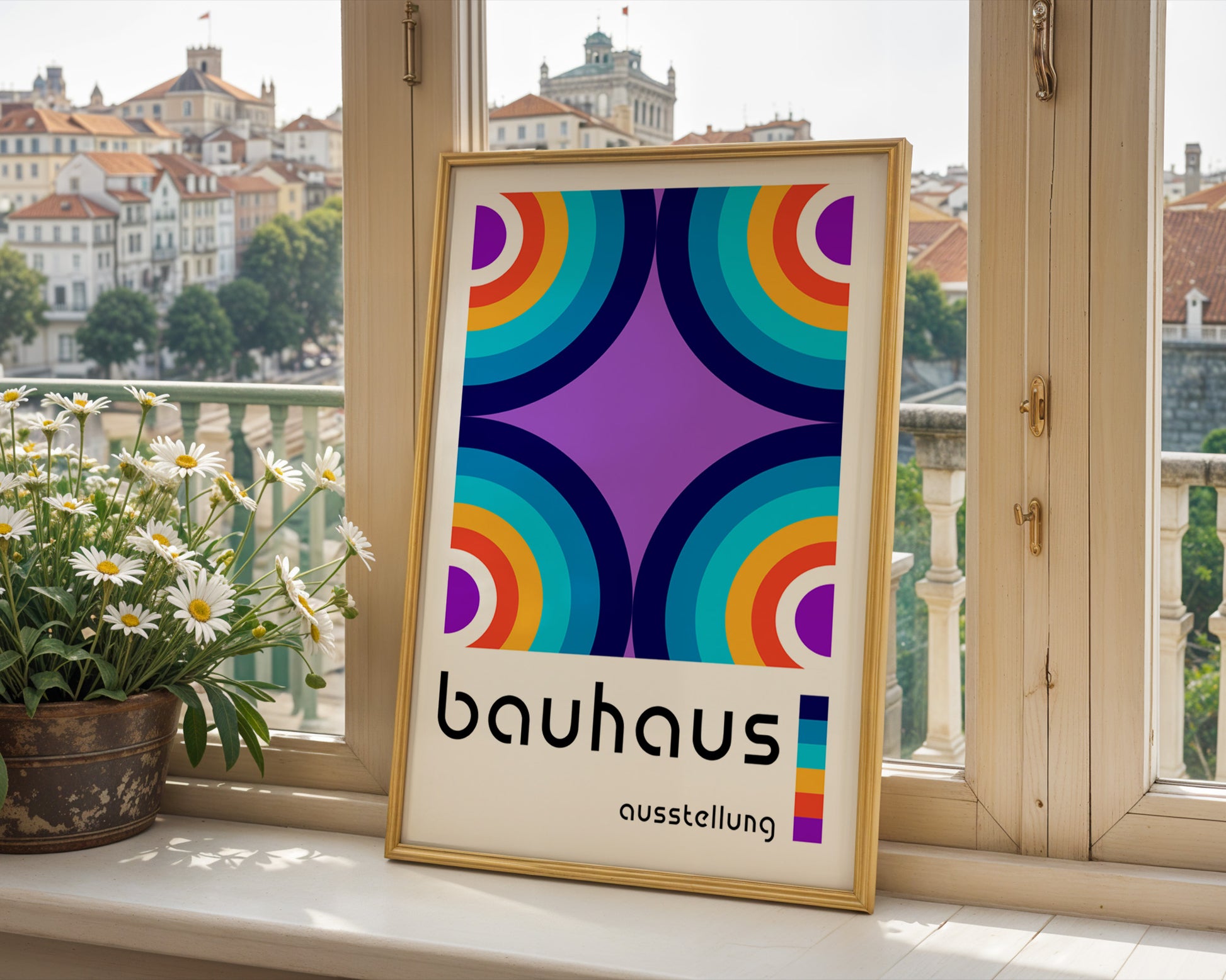 Bauhaus Colorful Circles Poster A19 - GroovyGrove