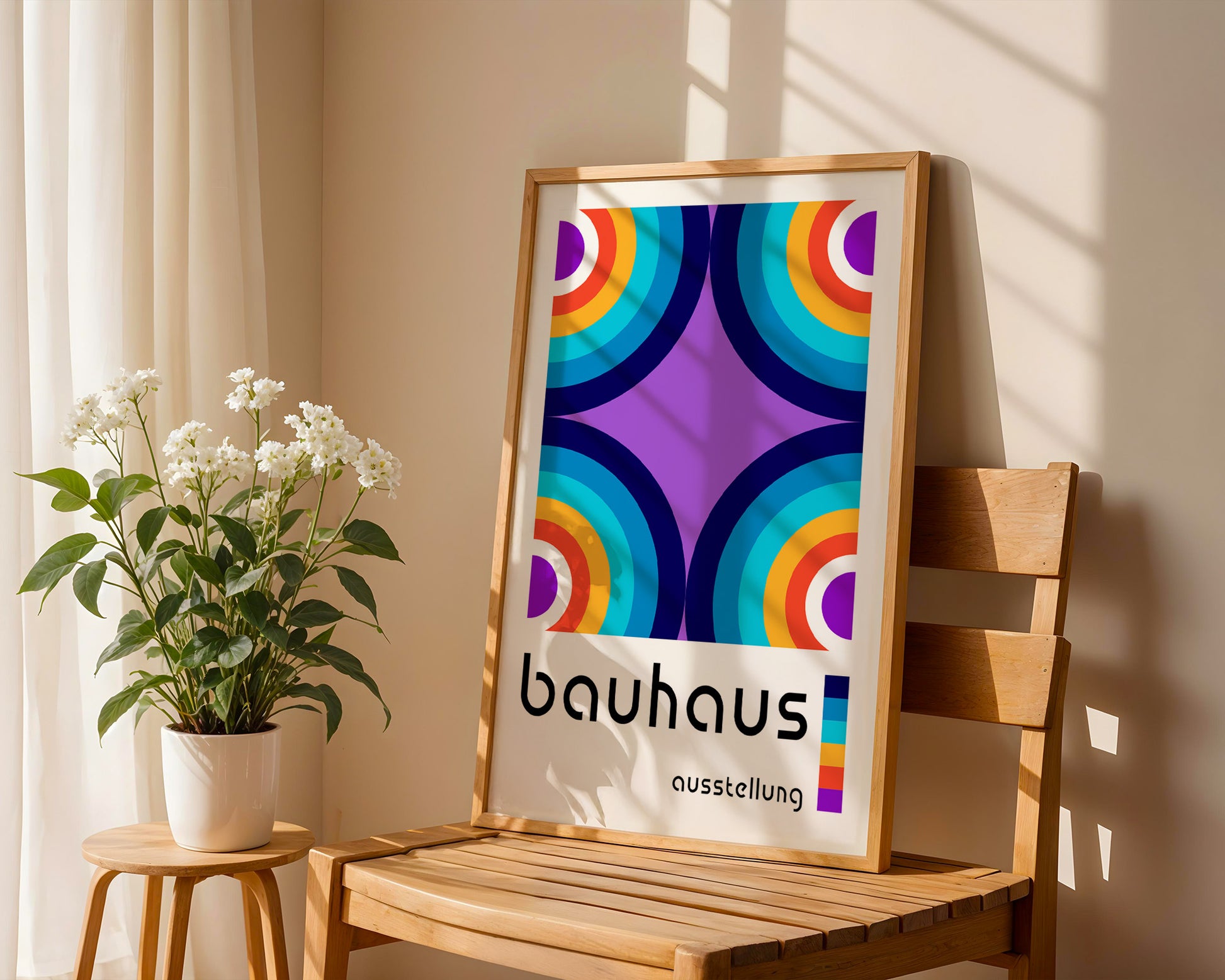 Bauhaus Colorful Circles Poster A19 - GroovyGrove