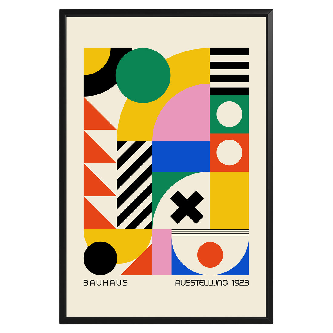 Bauhaus Ausstellung Geometric Colorful Poster A1 - GroovyGrove