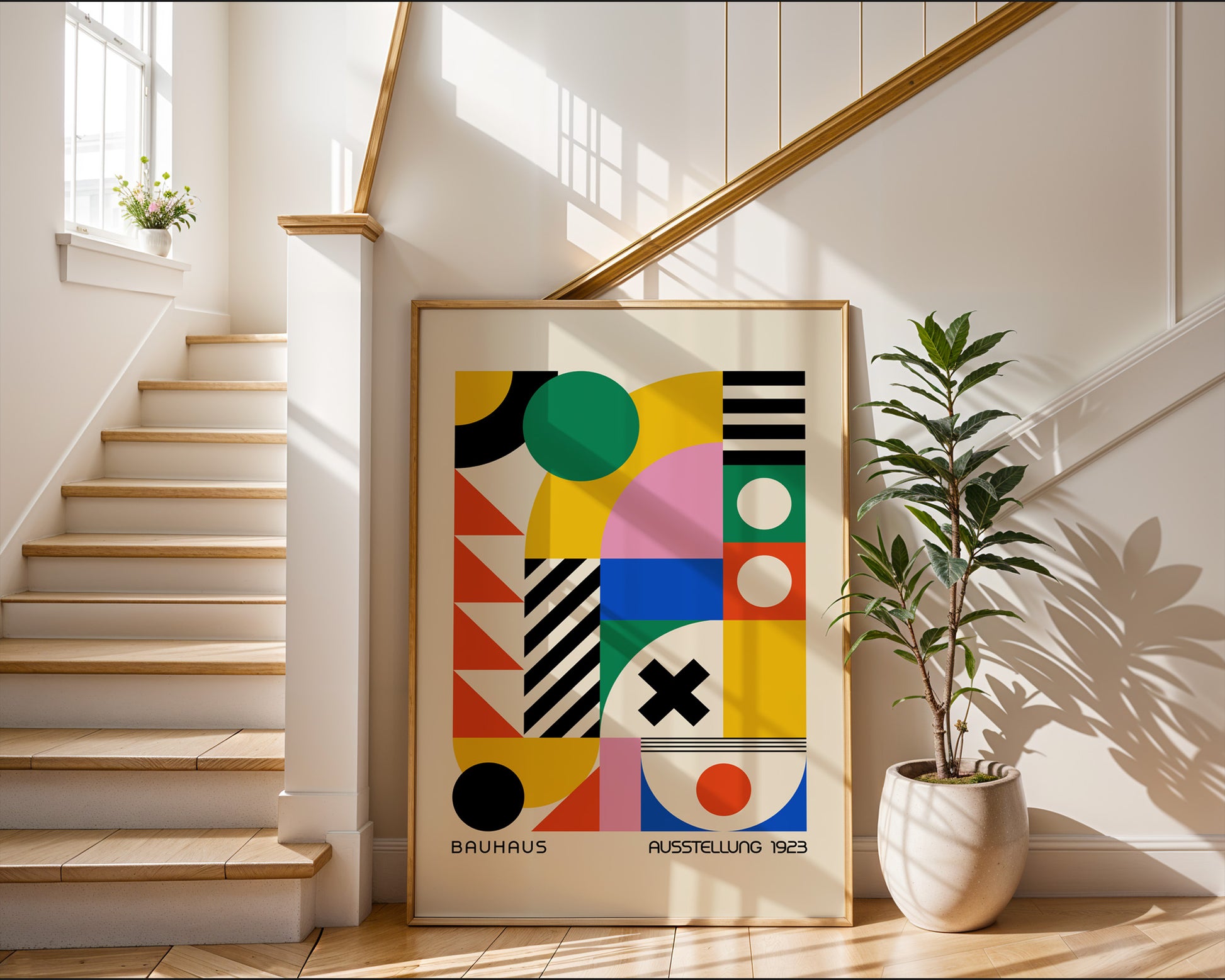 Bauhaus Ausstellung Geometric Colorful Poster A1 - GroovyGrove