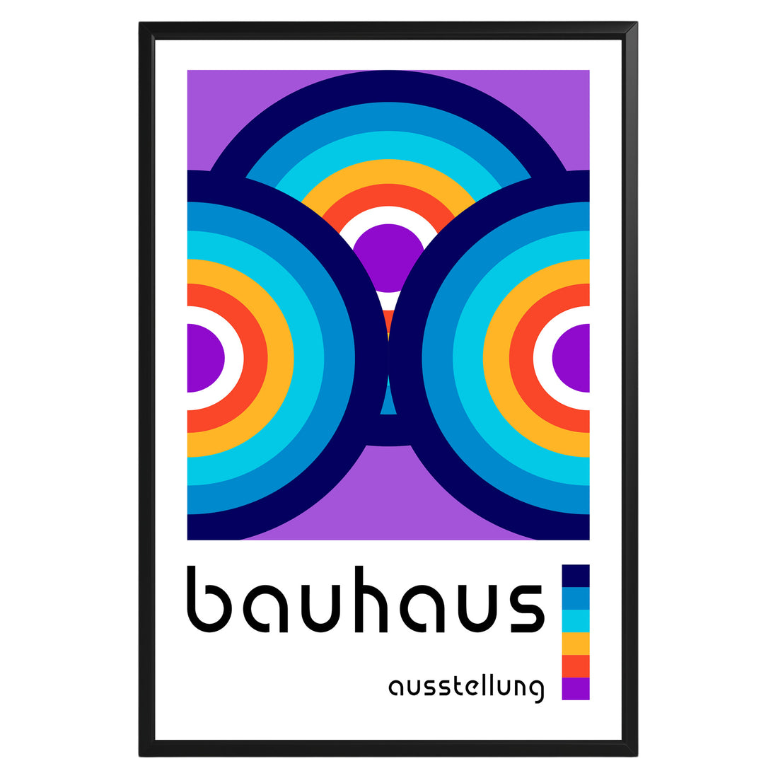 Bauhaus Colorful Circles Poster A20 - GroovyGrove