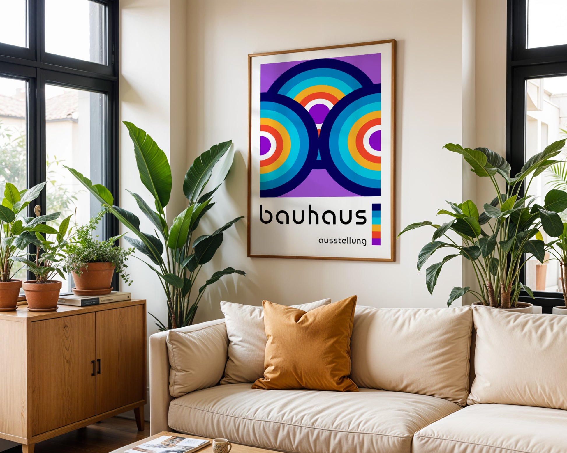 Bauhaus Colorful Circles Poster A20 - GroovyGrove