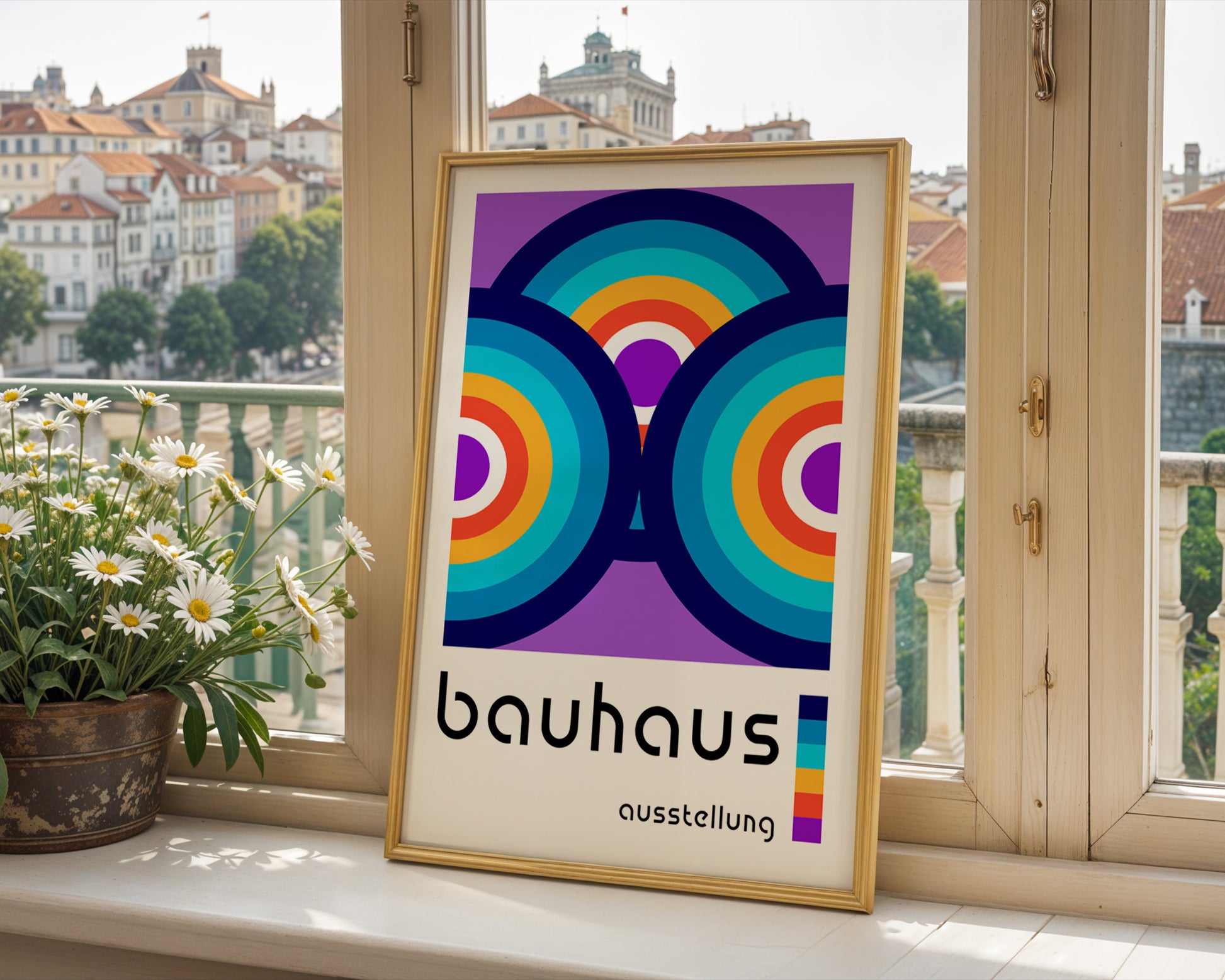 Bauhaus Colorful Circles Poster A20 - GroovyGrove