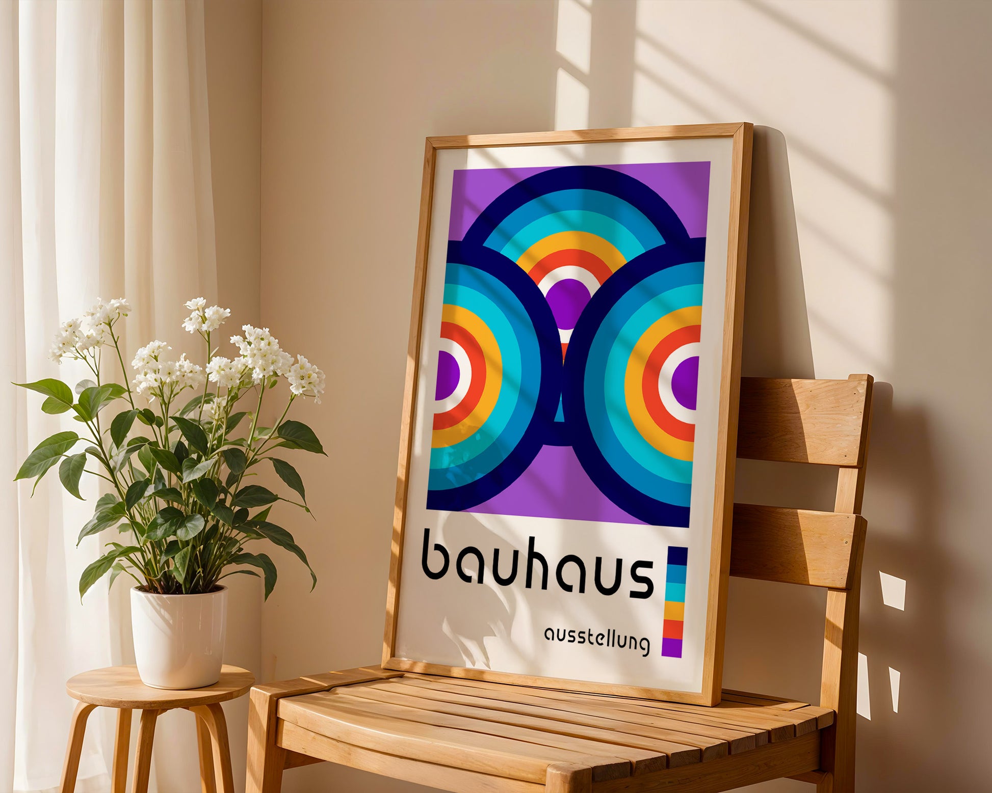 Bauhaus Colorful Circles Poster A20 - GroovyGrove