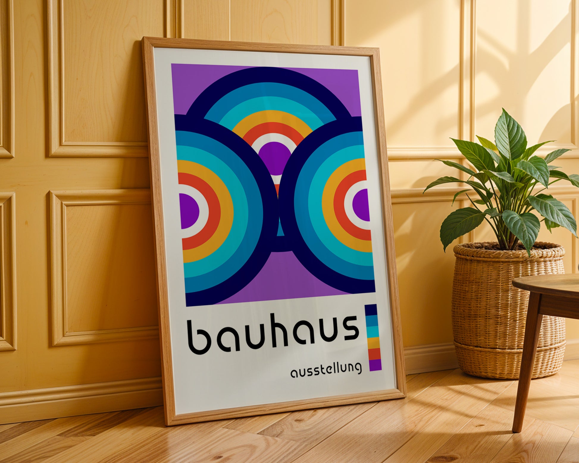 Bauhaus Colorful Circles Poster A20 - GroovyGrove