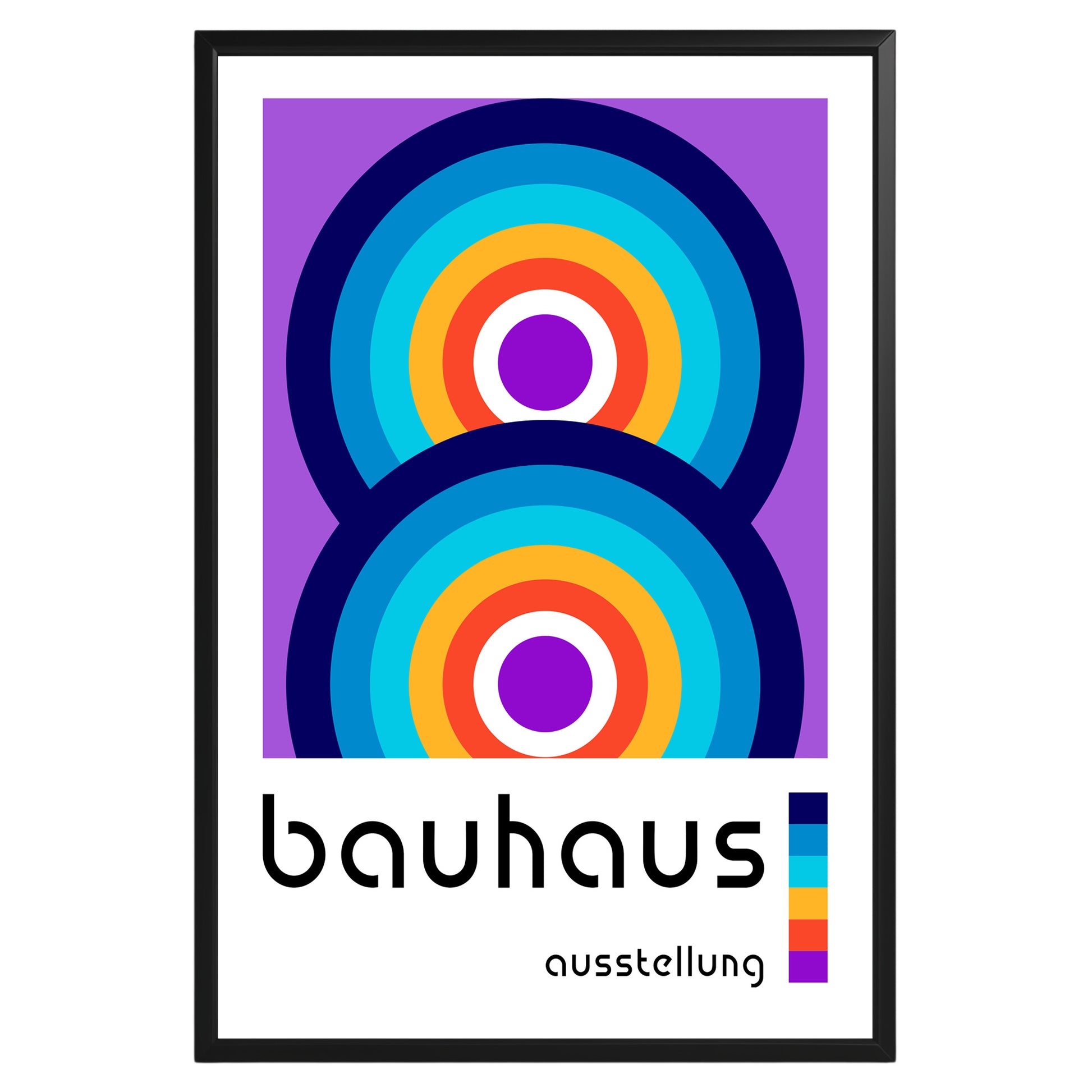 Bauhaus Colorful Circles Poster A21 - GroovyGrove