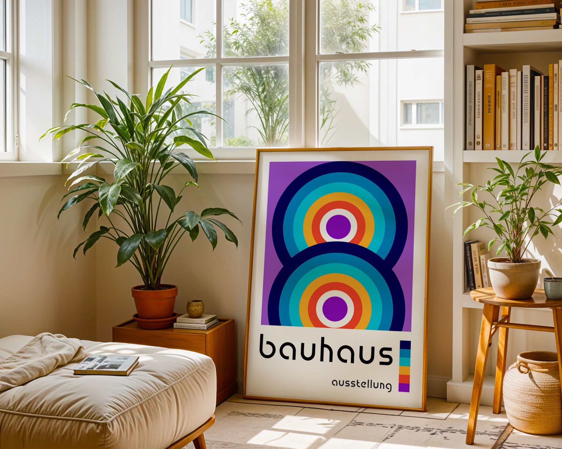 Bauhaus Colorful Circles Poster A21 - GroovyGrove