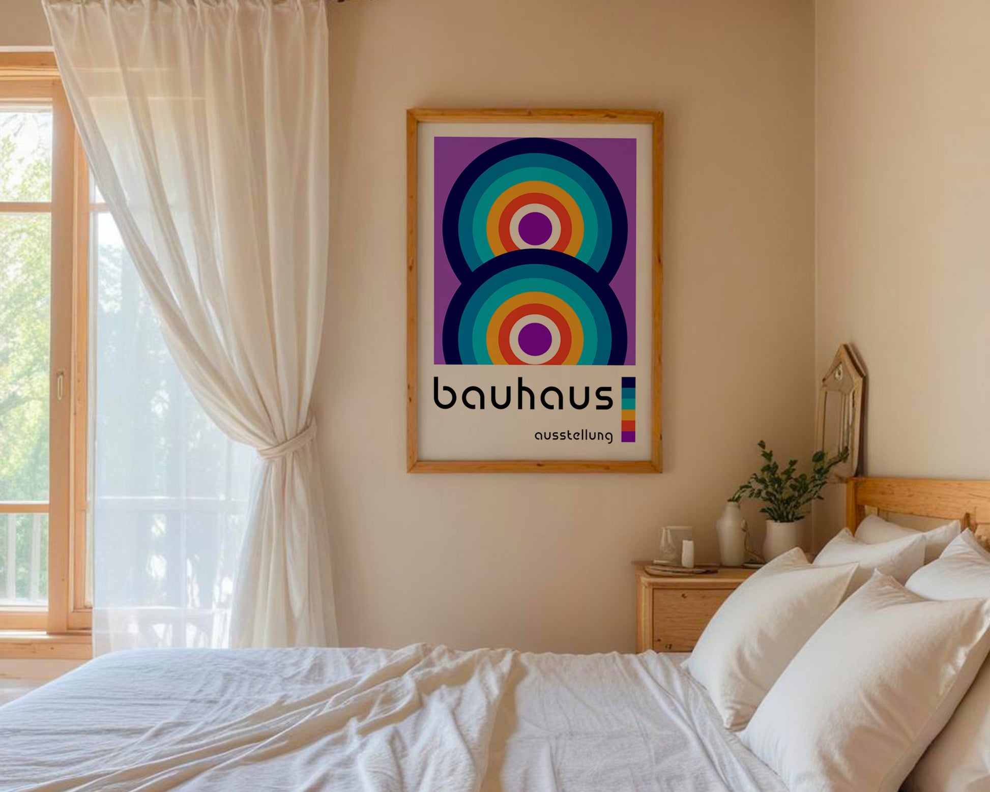 Bauhaus Colorful Circles Poster A21 - GroovyGrove