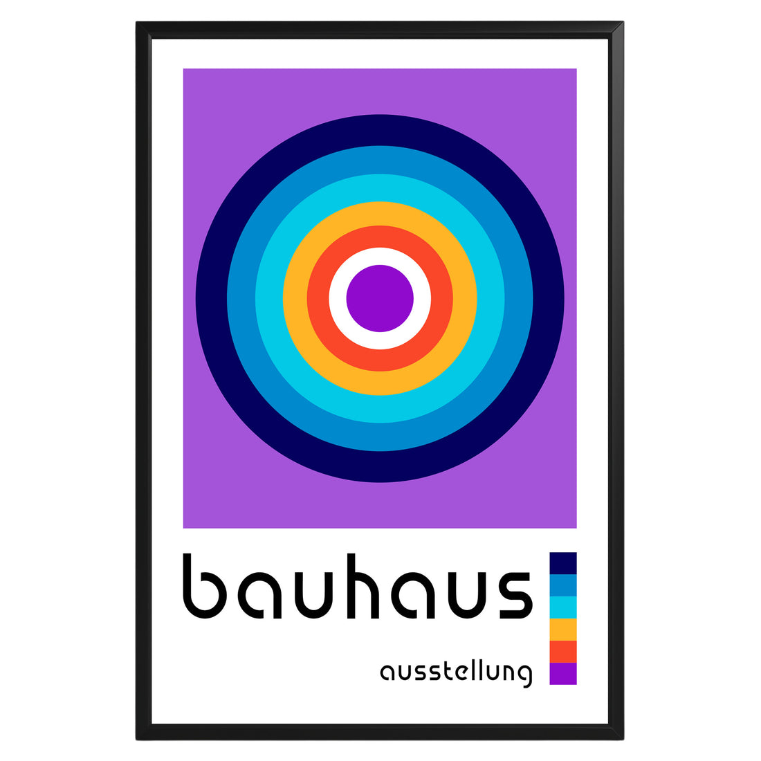 Bauhaus Colorful Circles Poster A22 - GroovyGrove