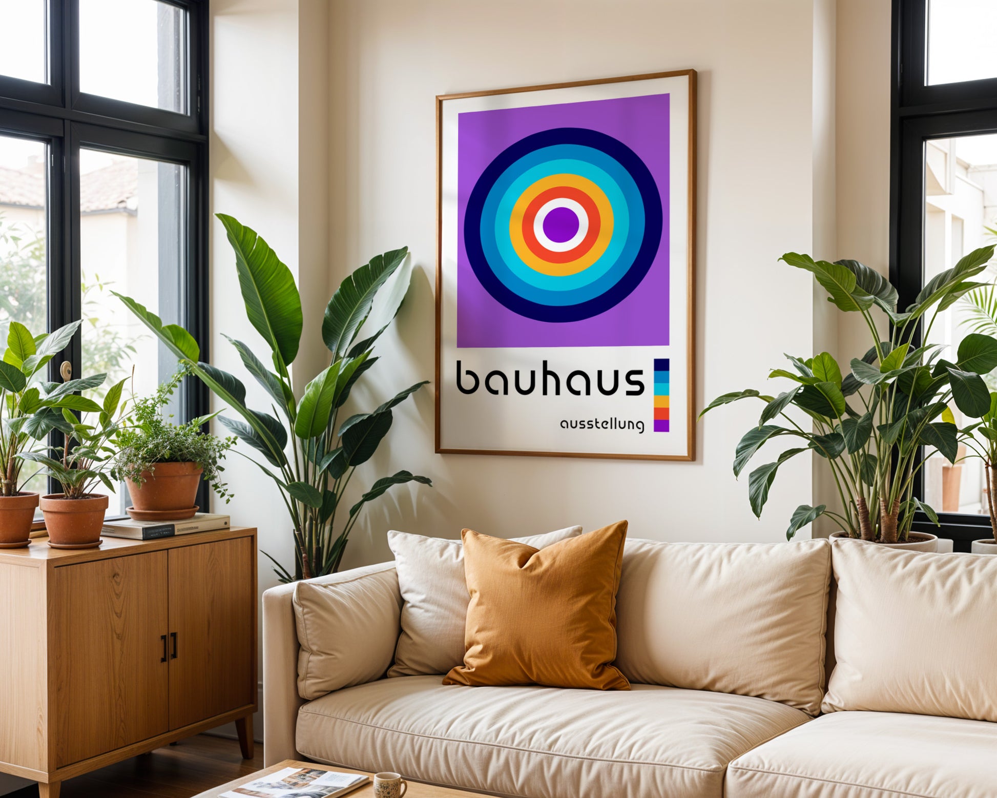 Bauhaus Colorful Circles Poster A22 - GroovyGrove