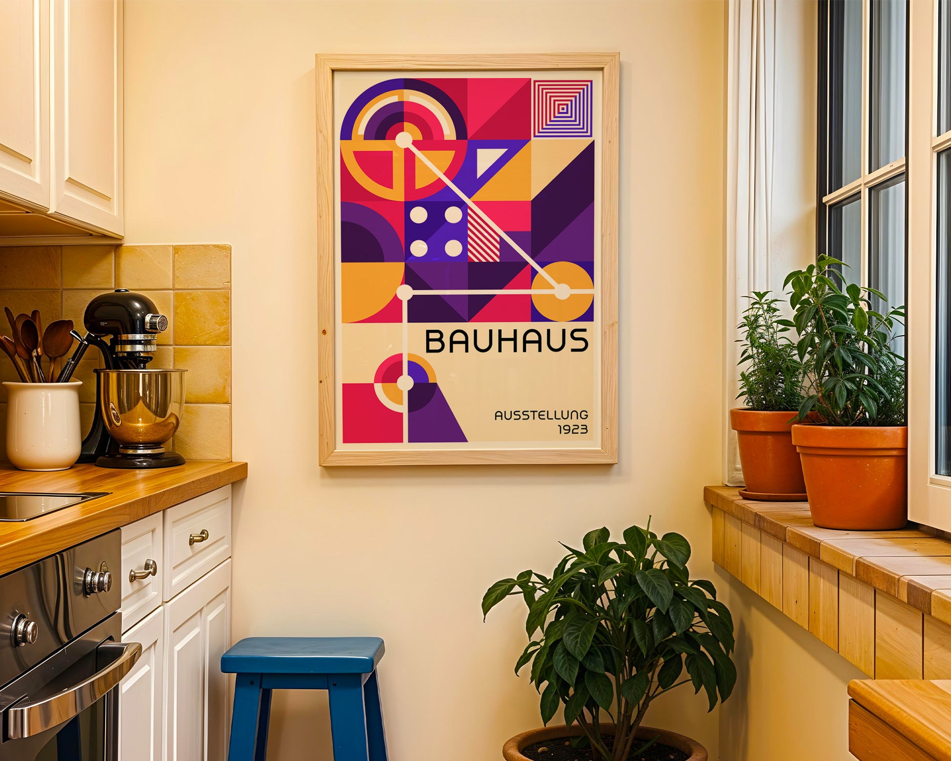 Bauhaus Colorful Geometrics Poster A23 - GroovyGrove