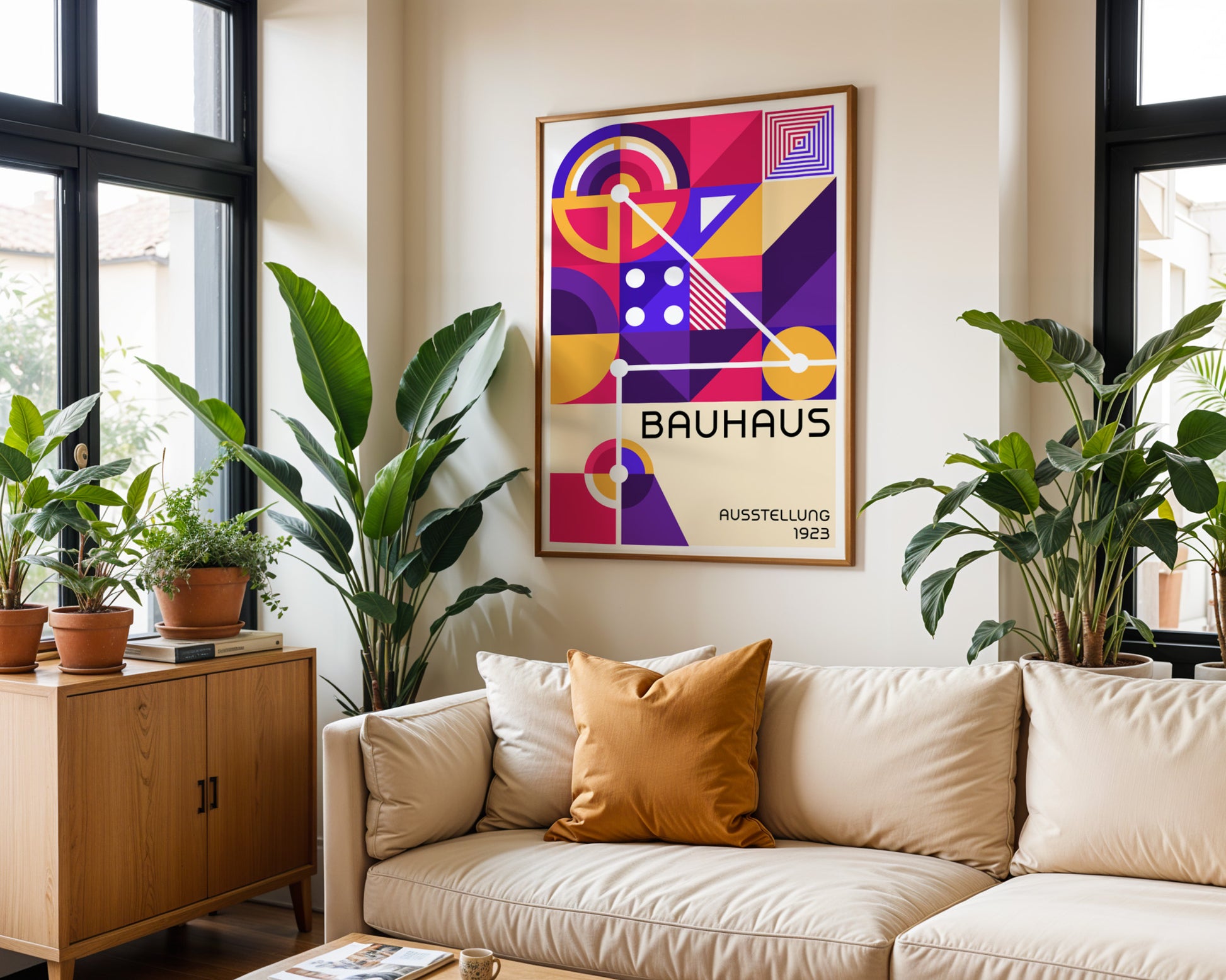 Bauhaus Colorful Geometrics Poster A23 - GroovyGrove