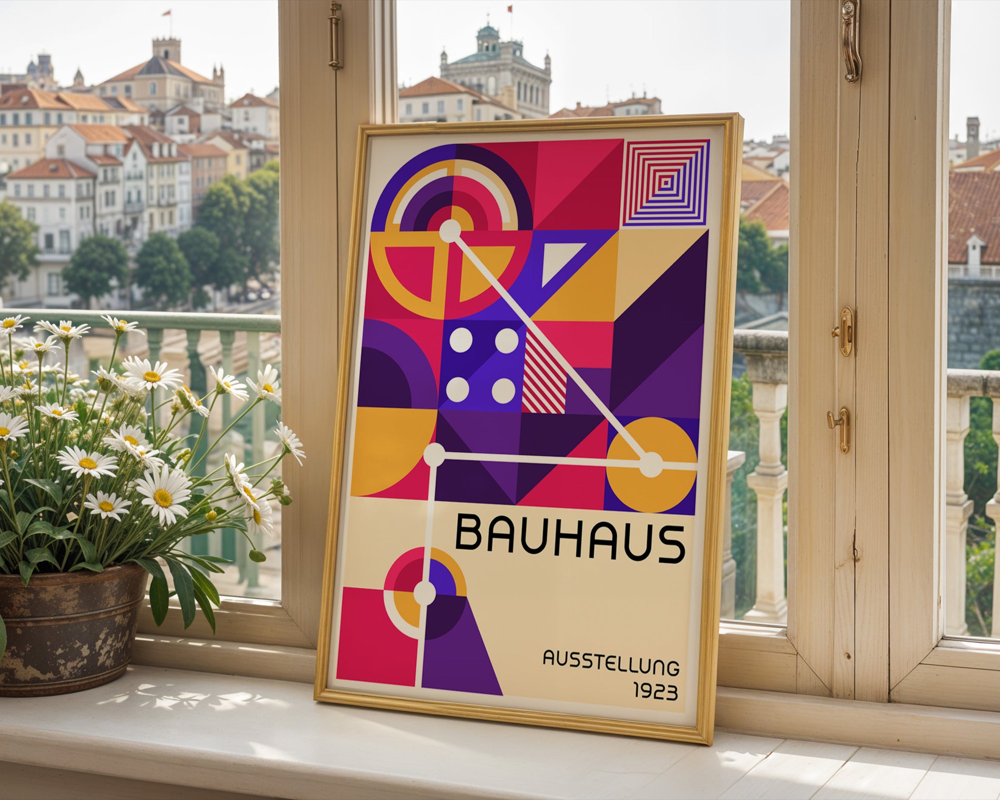 Bauhaus Colorful Geometrics Poster A23 - GroovyGrove