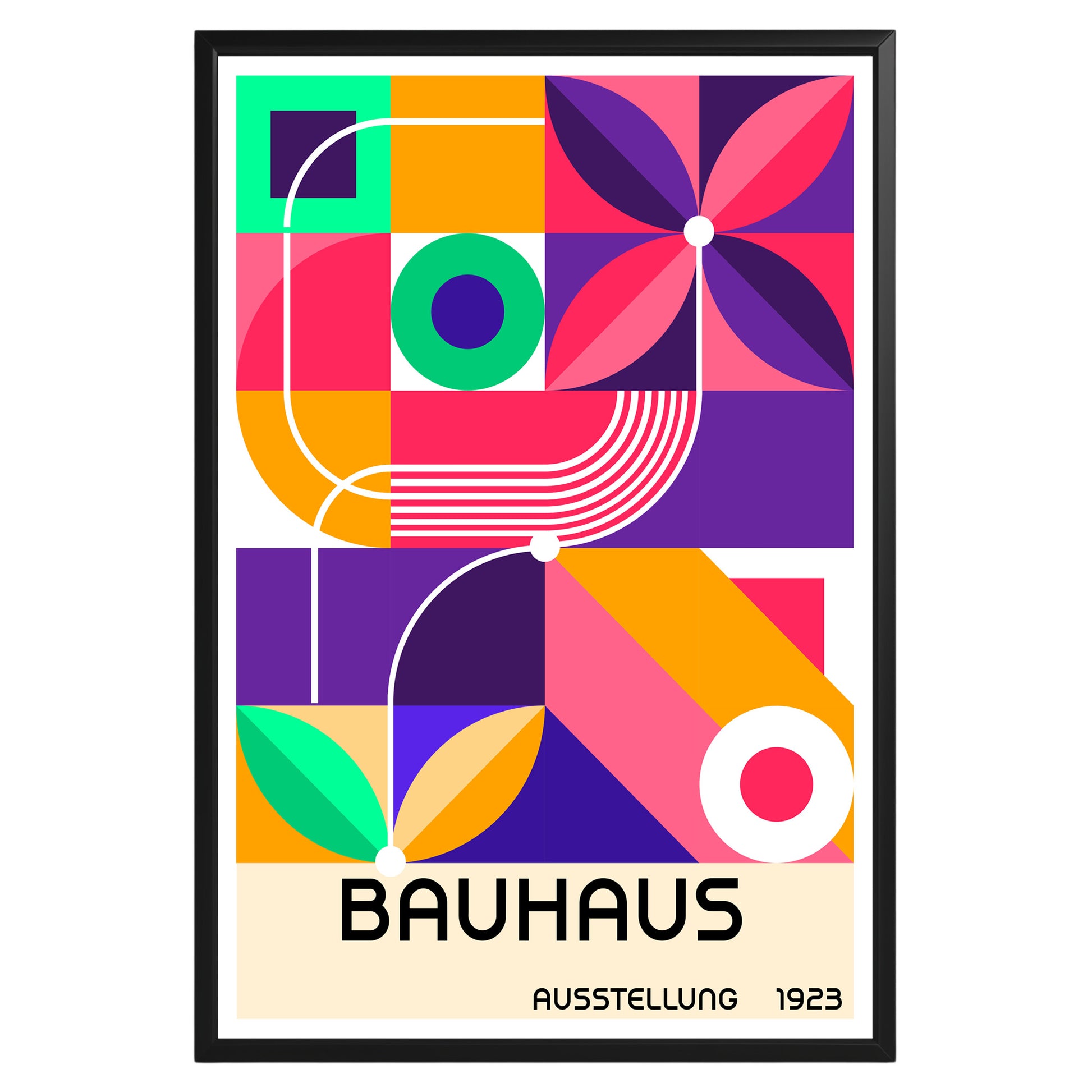 Bauhaus Colorful Geometrics Poster A24 - GroovyGrove