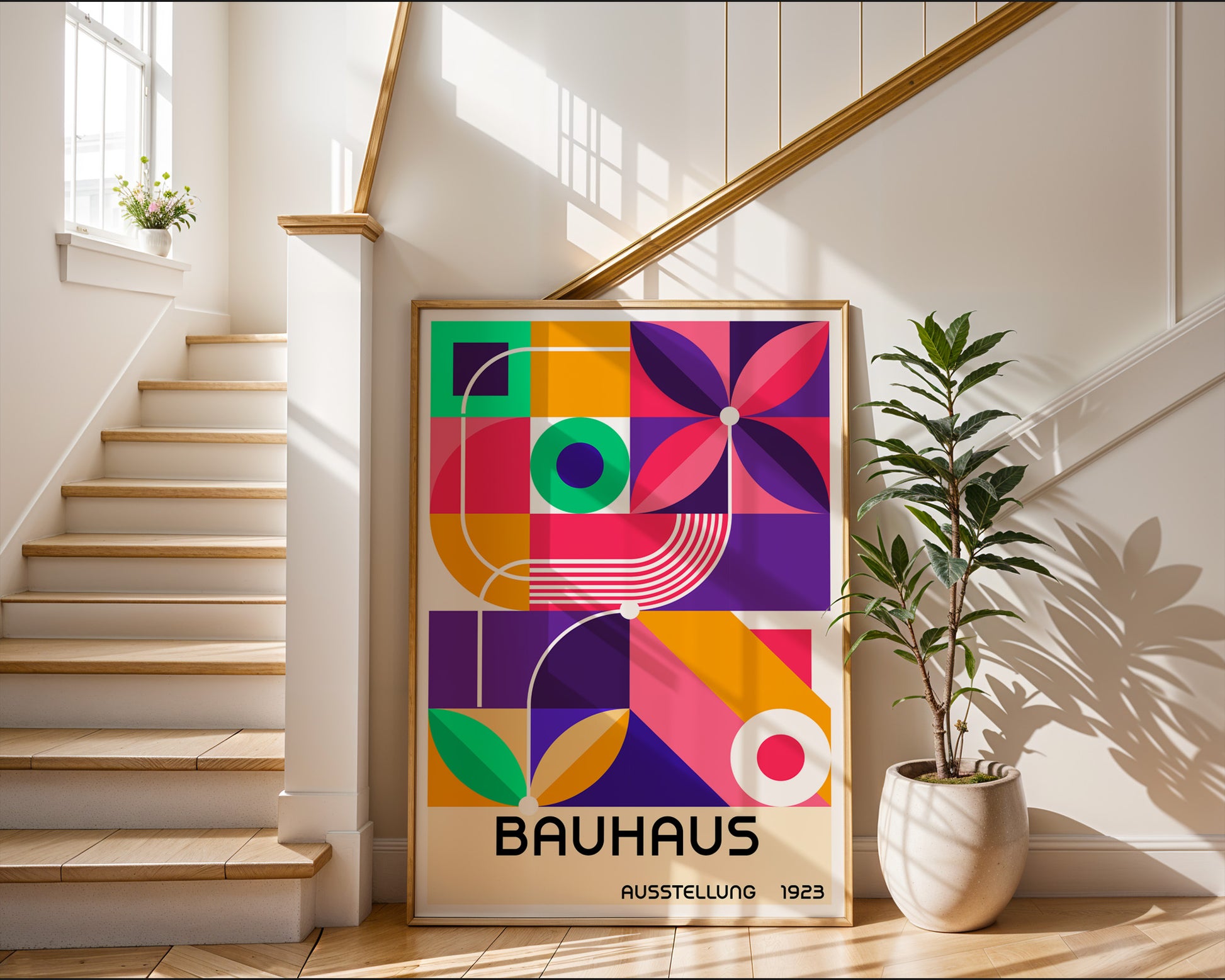 Bauhaus Colorful Geometrics Poster A24 - GroovyGrove