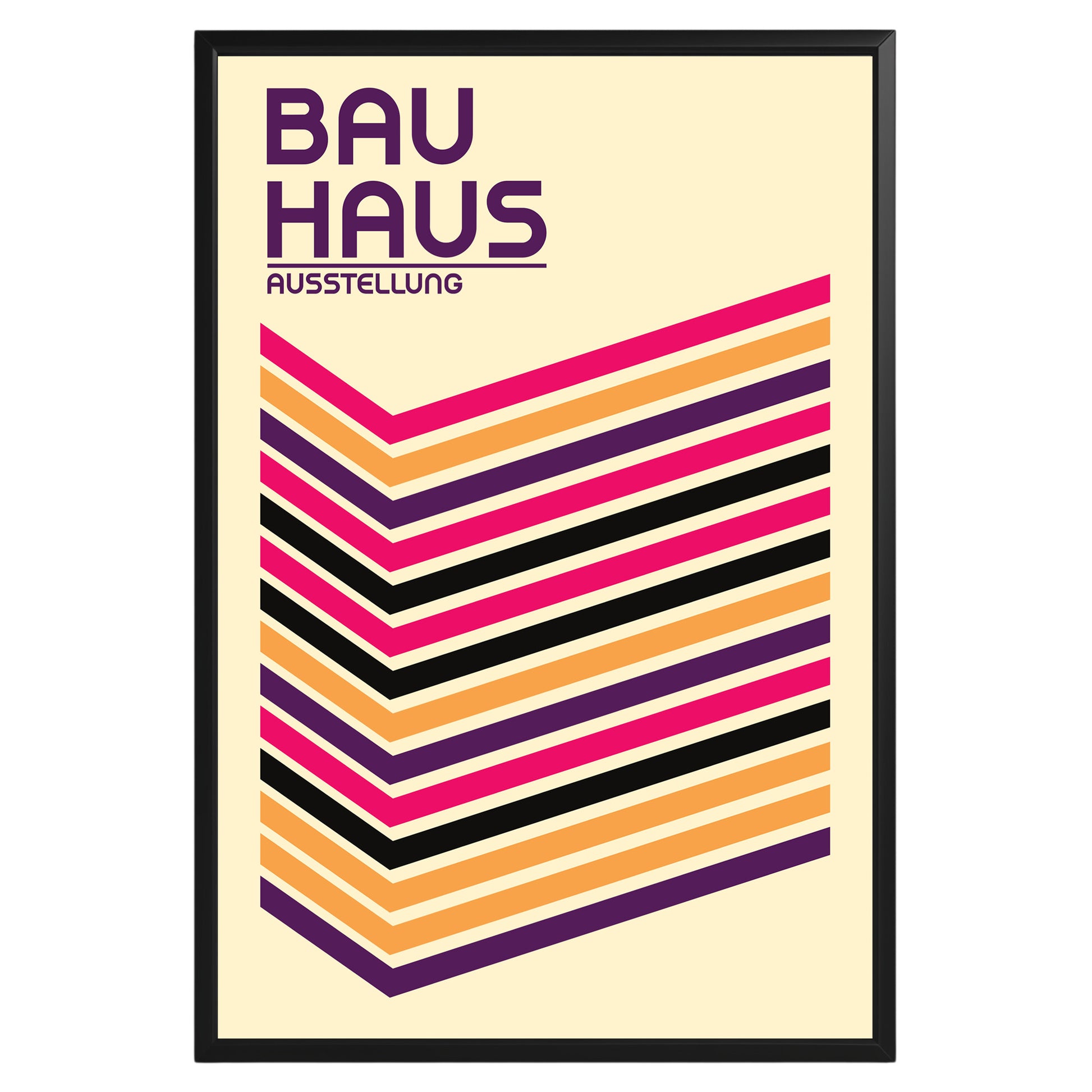 Bauhaus Multicolor Stripes Poster A25 - GroovyGrove