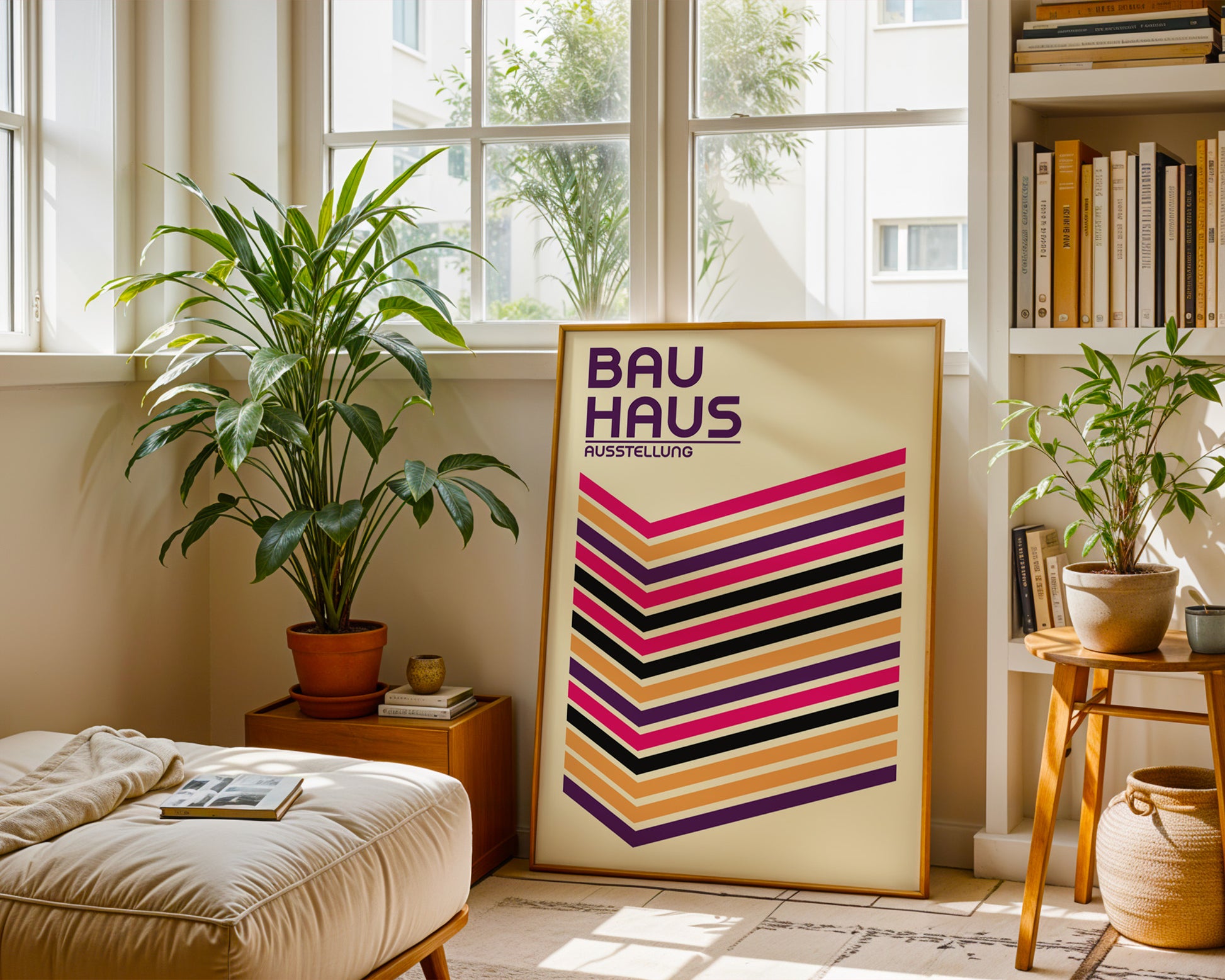 Bauhaus Multicolor Stripes Poster A25 - GroovyGrove