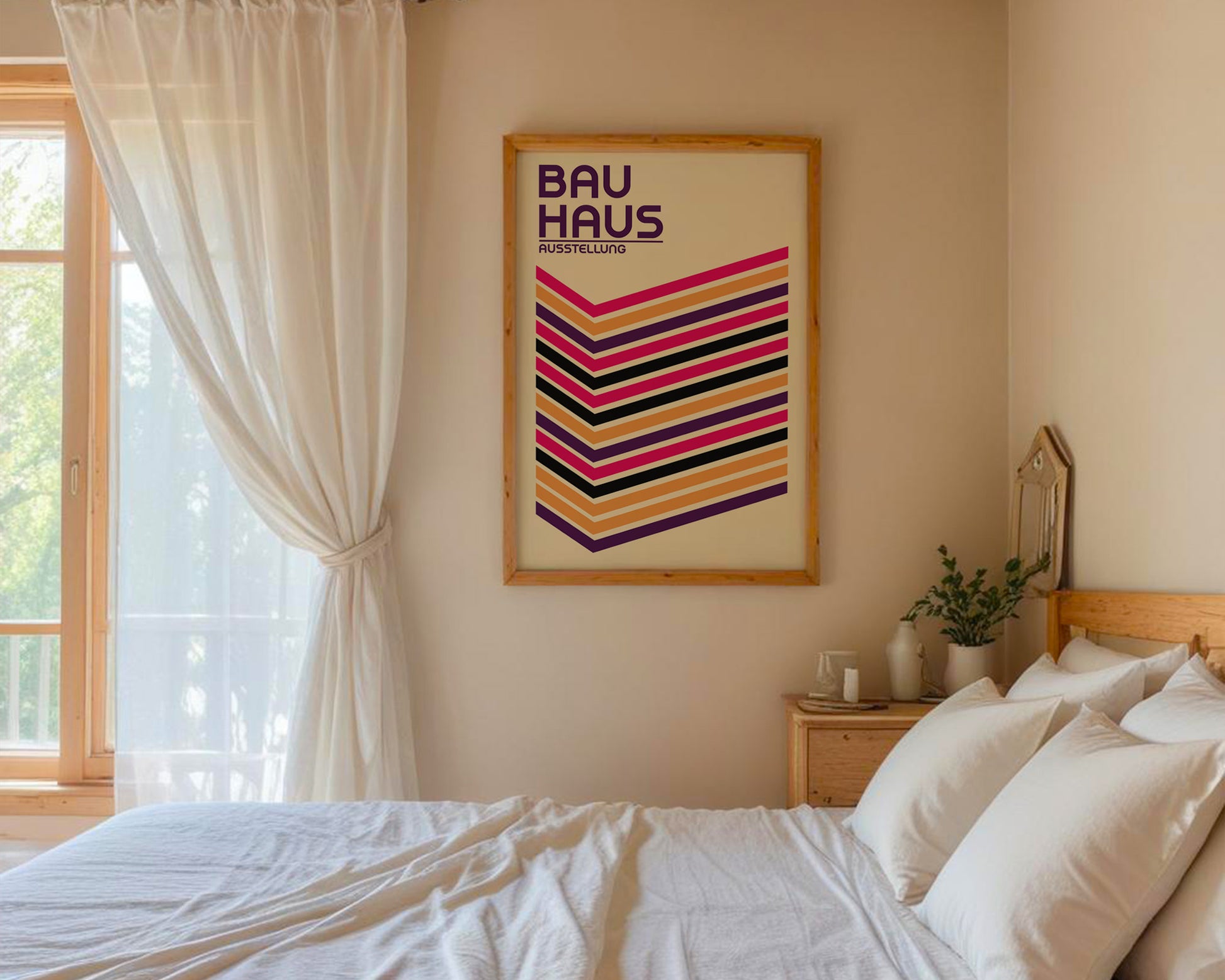 Bauhaus Multicolor Stripes Poster A25 - GroovyGrove