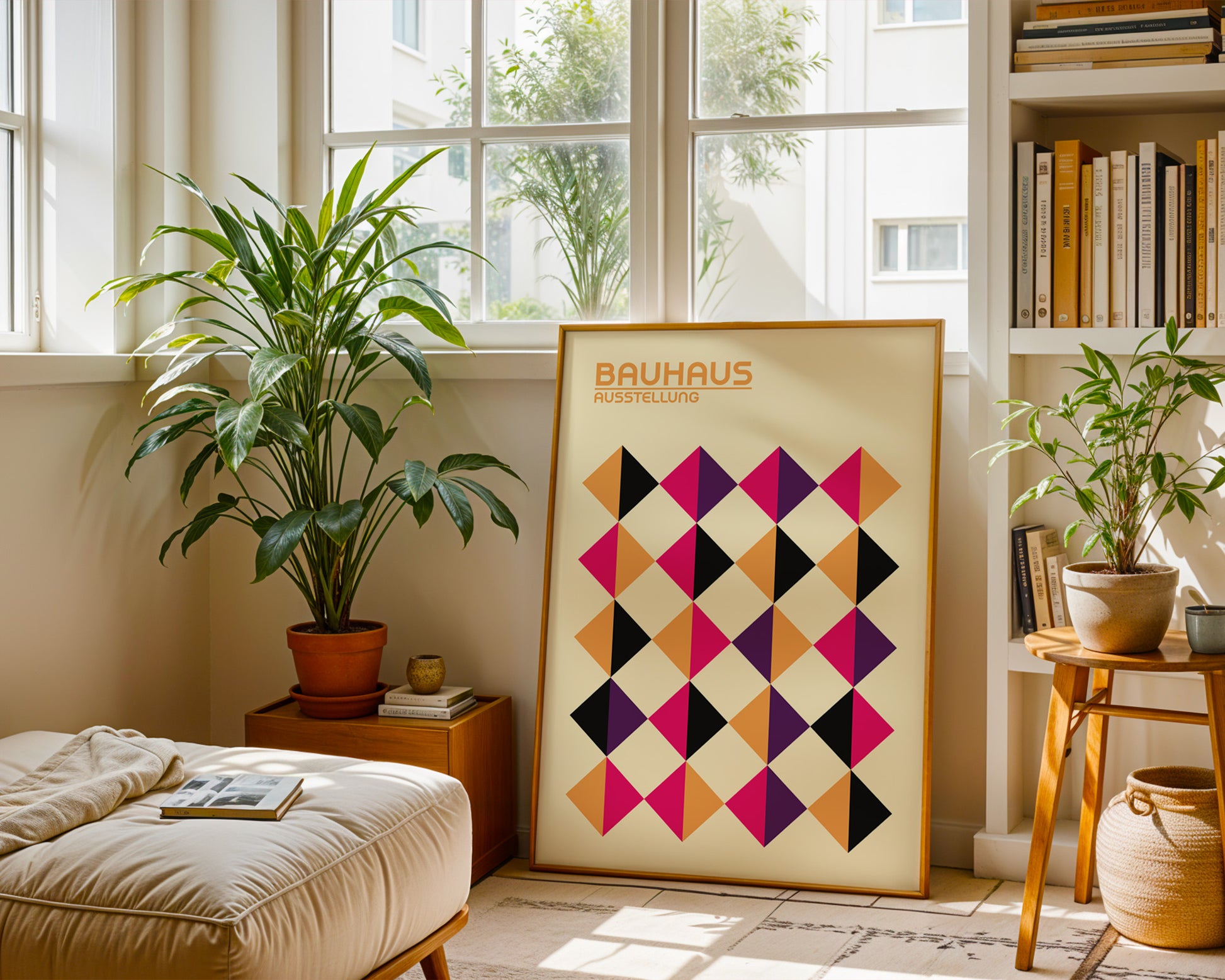 Bauhaus Multicolor Squares Poster A26 - GroovyGrove