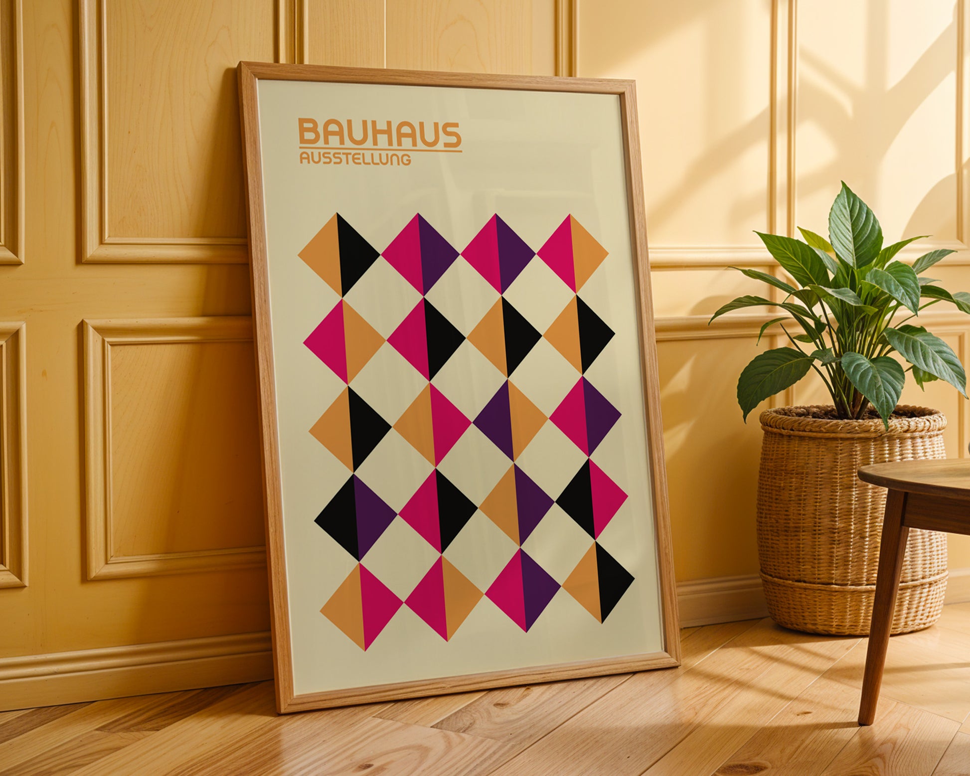 Bauhaus Multicolor Squares Poster A26 - GroovyGrove