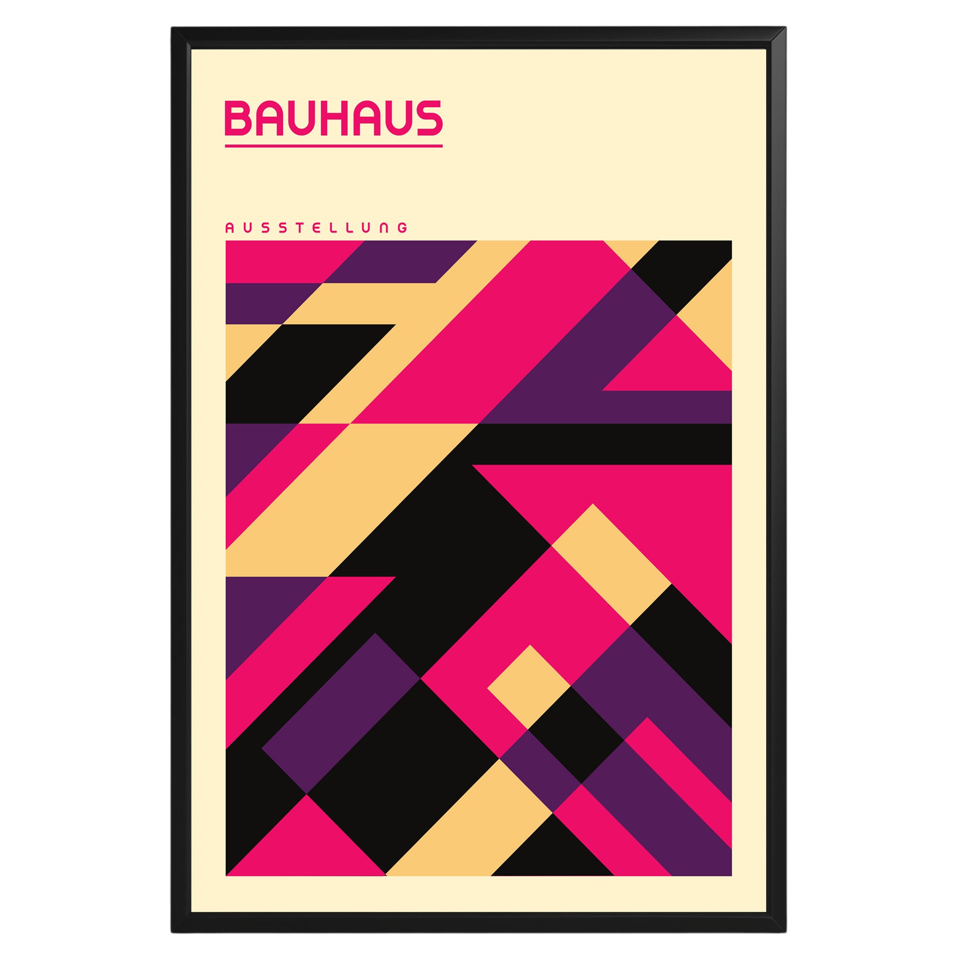 Retro Multicolor Geometric Bauhaus Poster A27 - GroovyGrove