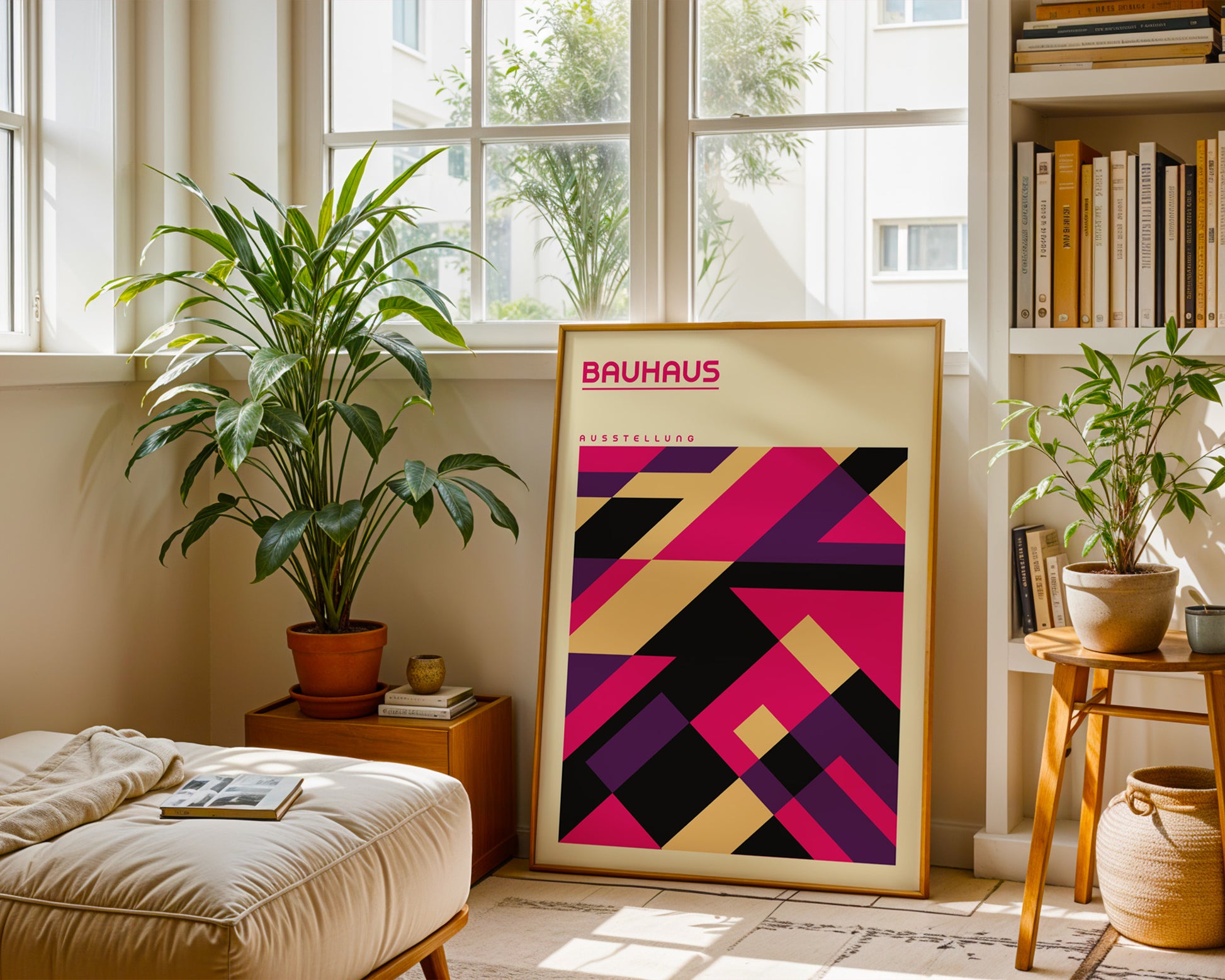 Retro Multicolor Geometric Bauhaus Poster A27 - GroovyGrove