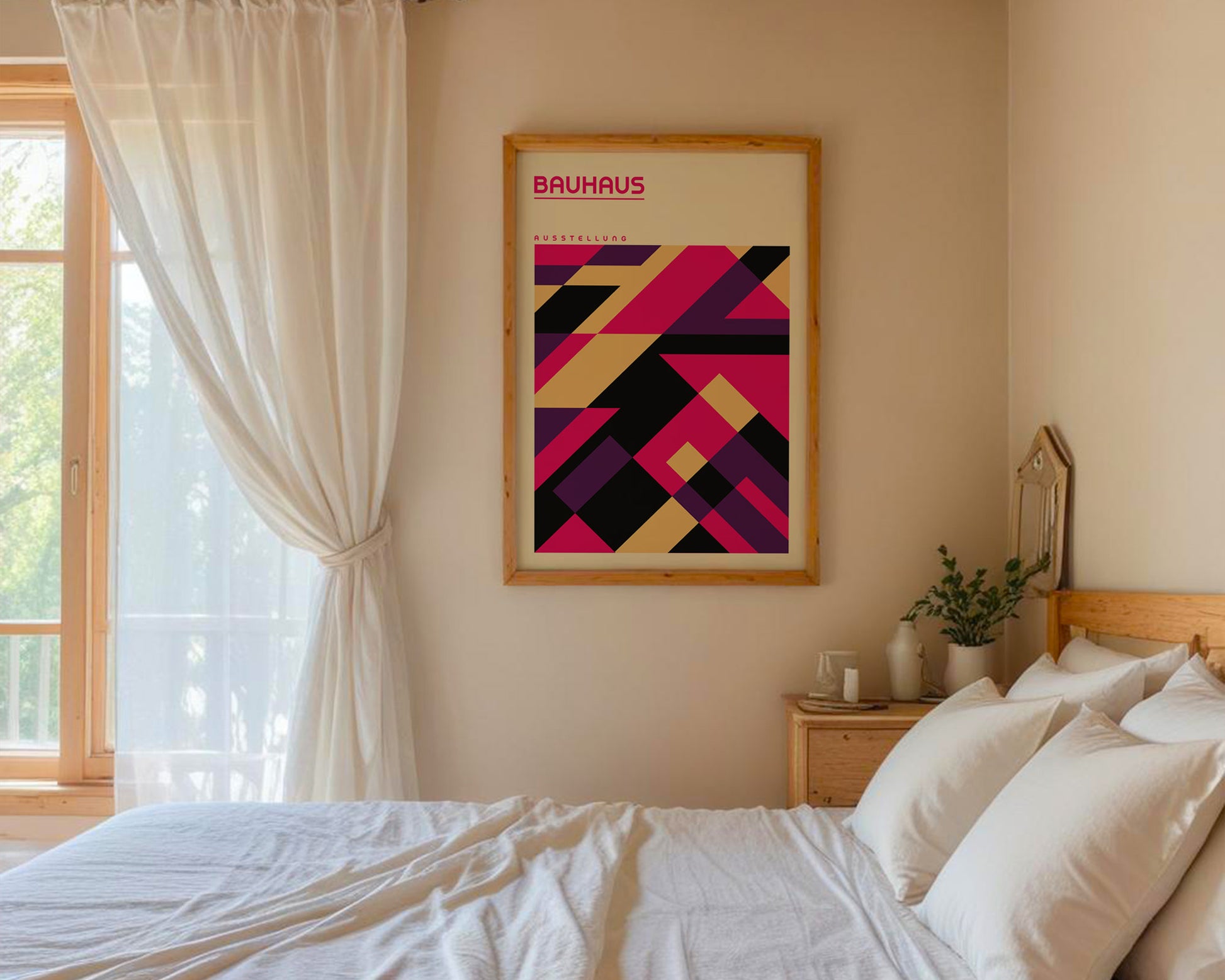 Retro Multicolor Geometric Bauhaus Poster A27 - GroovyGrove