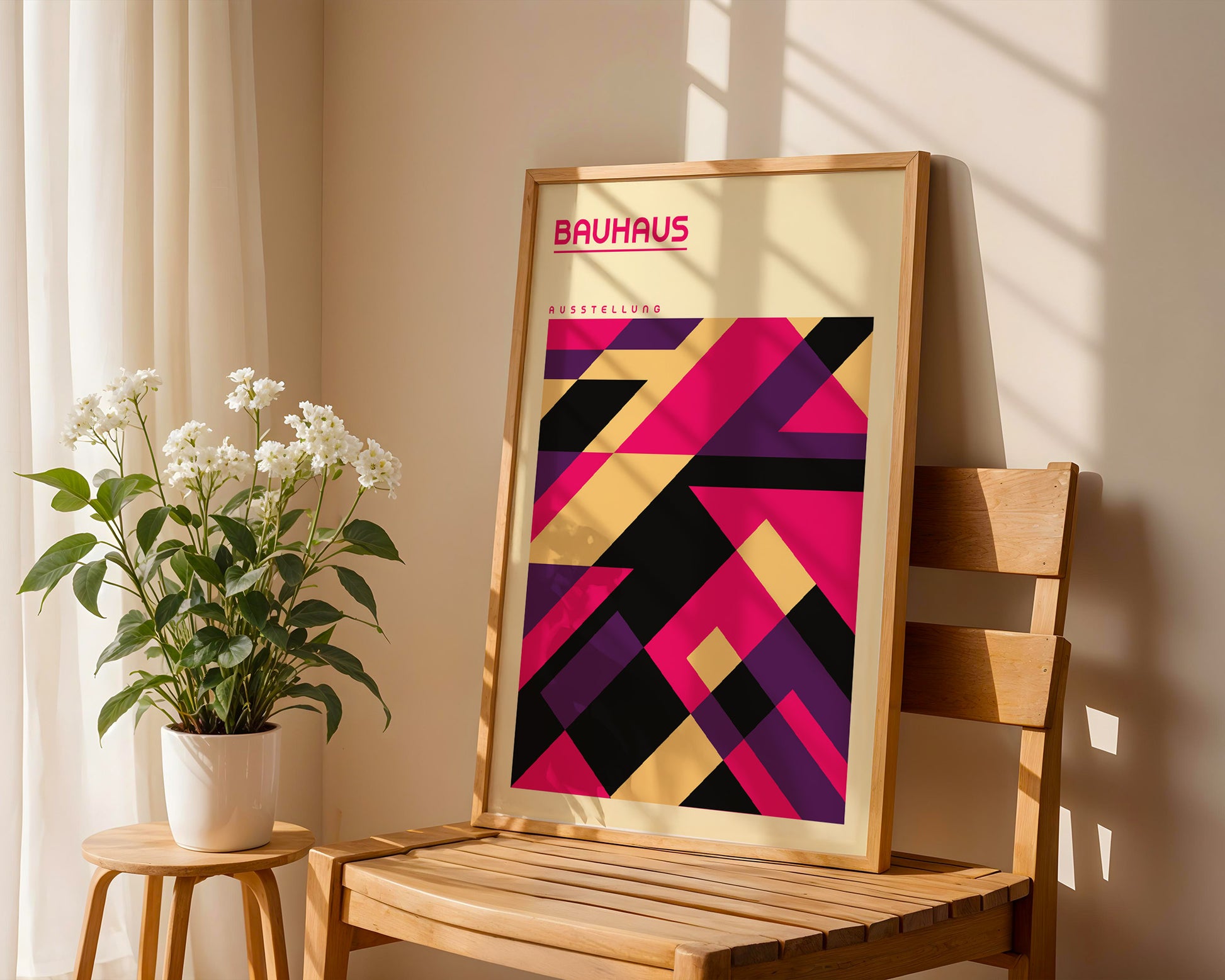 Retro Multicolor Geometric Bauhaus Poster A27 - GroovyGrove