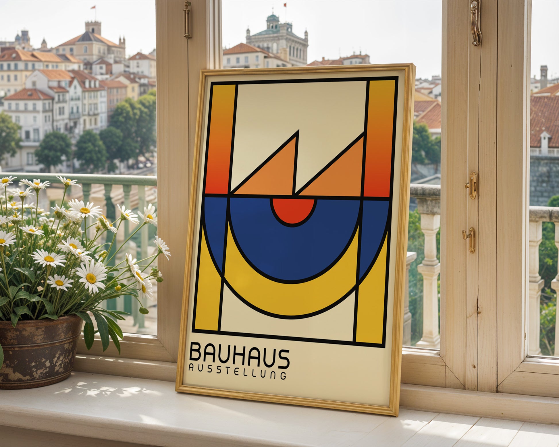 Retro Multicolor Geometric Bauhaus Poster A28 - GroovyGrove