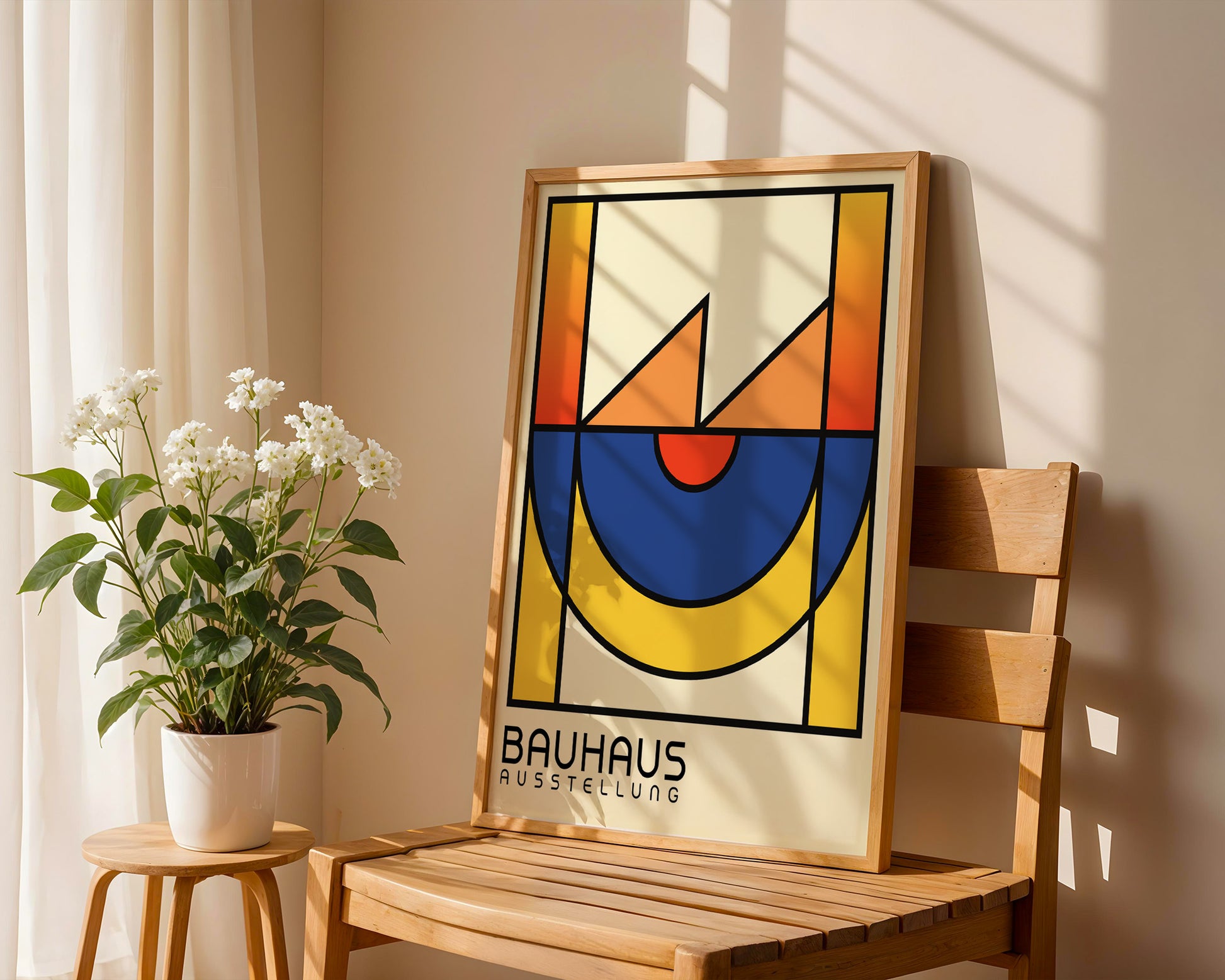 Retro Multicolor Geometric Bauhaus Poster A28 - GroovyGrove