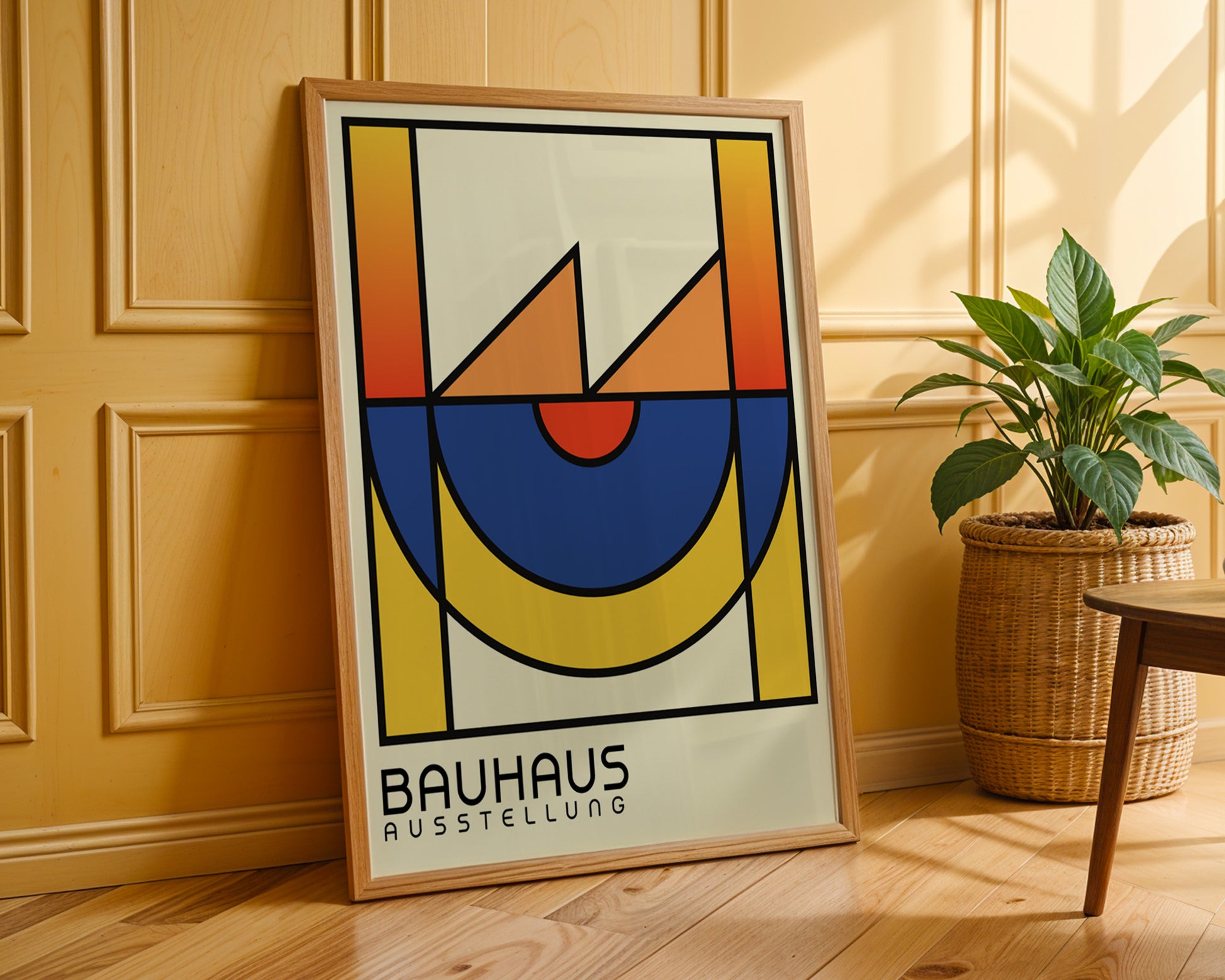 Retro Multicolor Geometric Bauhaus Poster A28 - GroovyGrove