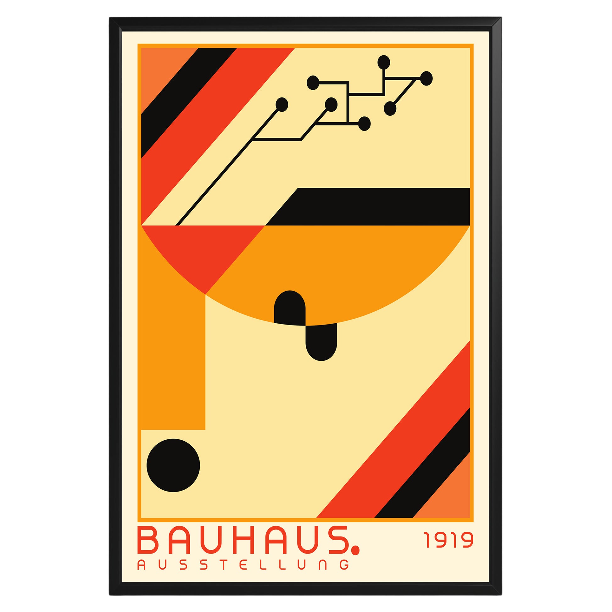 Retro Multicolor Geometric Bauhaus Poster A29 - GroovyGrove