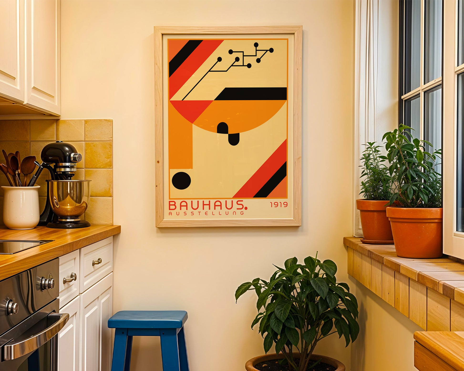 Retro Multicolor Geometric Bauhaus Poster A29 - GroovyGrove