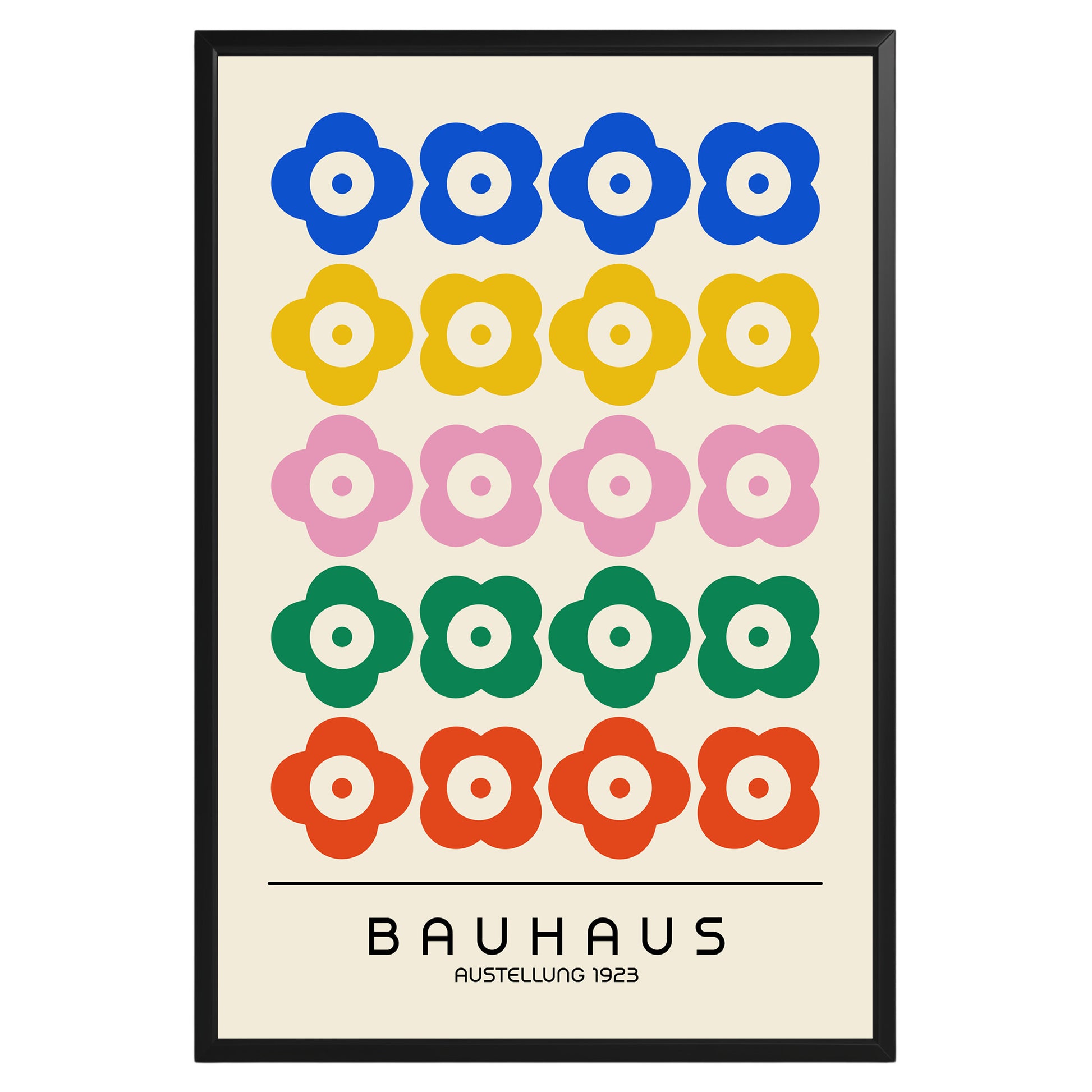 Bauhaus Ausstellung Flower Colorful Poster A2 - GroovyGrove