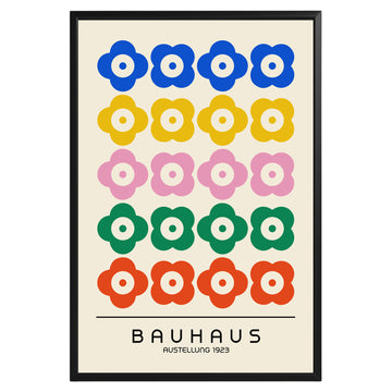 Bauhaus Ausstellung Flower Colorful Poster A2 - GroovyGrove