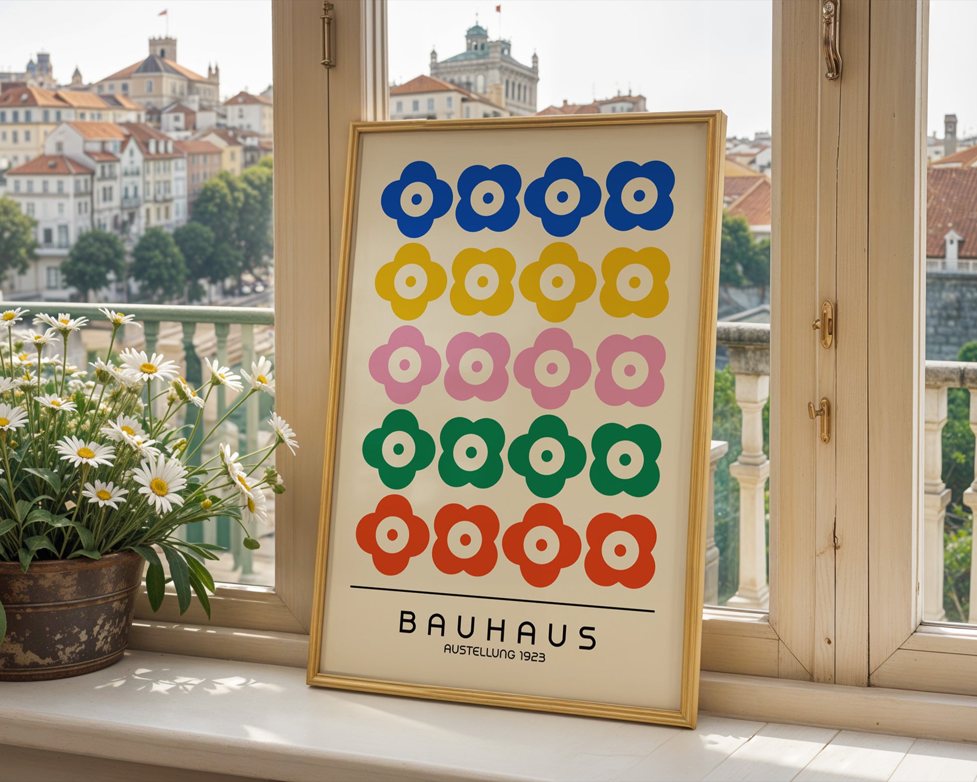 Bauhaus Ausstellung Flower Colorful Poster A2 - GroovyGrove