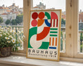 White Geometric Bauhaus Poster A30 - GroovyGrove