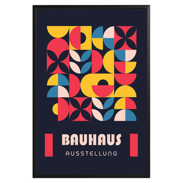 Black Geometric Bauhaus Poster A31 - GroovyGrove