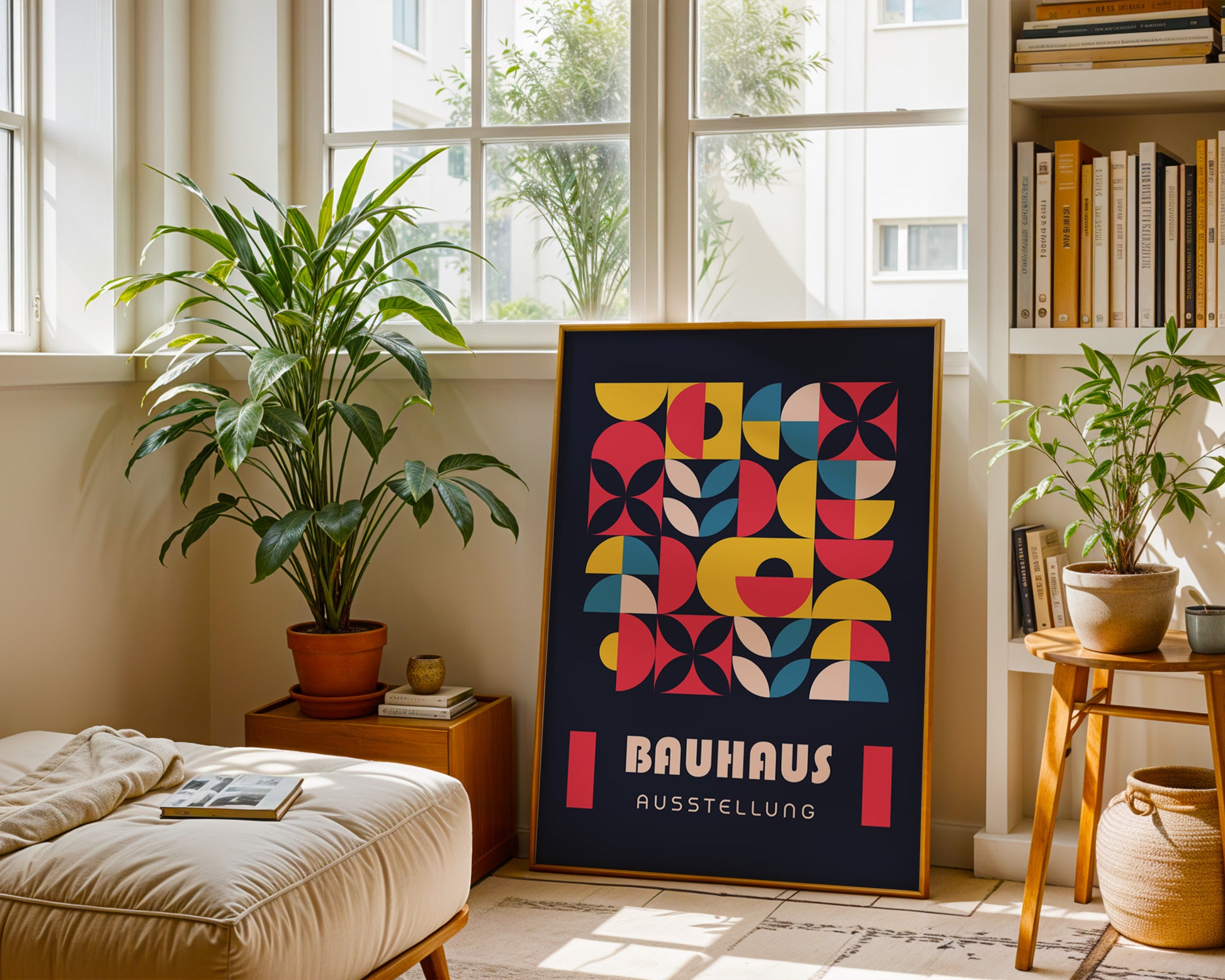 Black Geometric Bauhaus Poster A31 - GroovyGrove