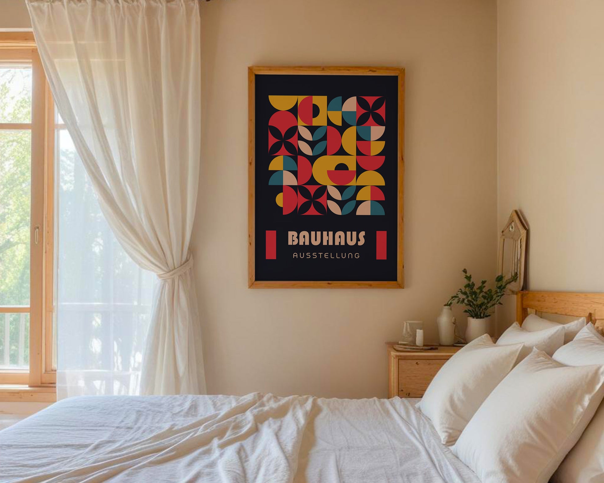 Black Geometric Bauhaus Poster A31 - GroovyGrove