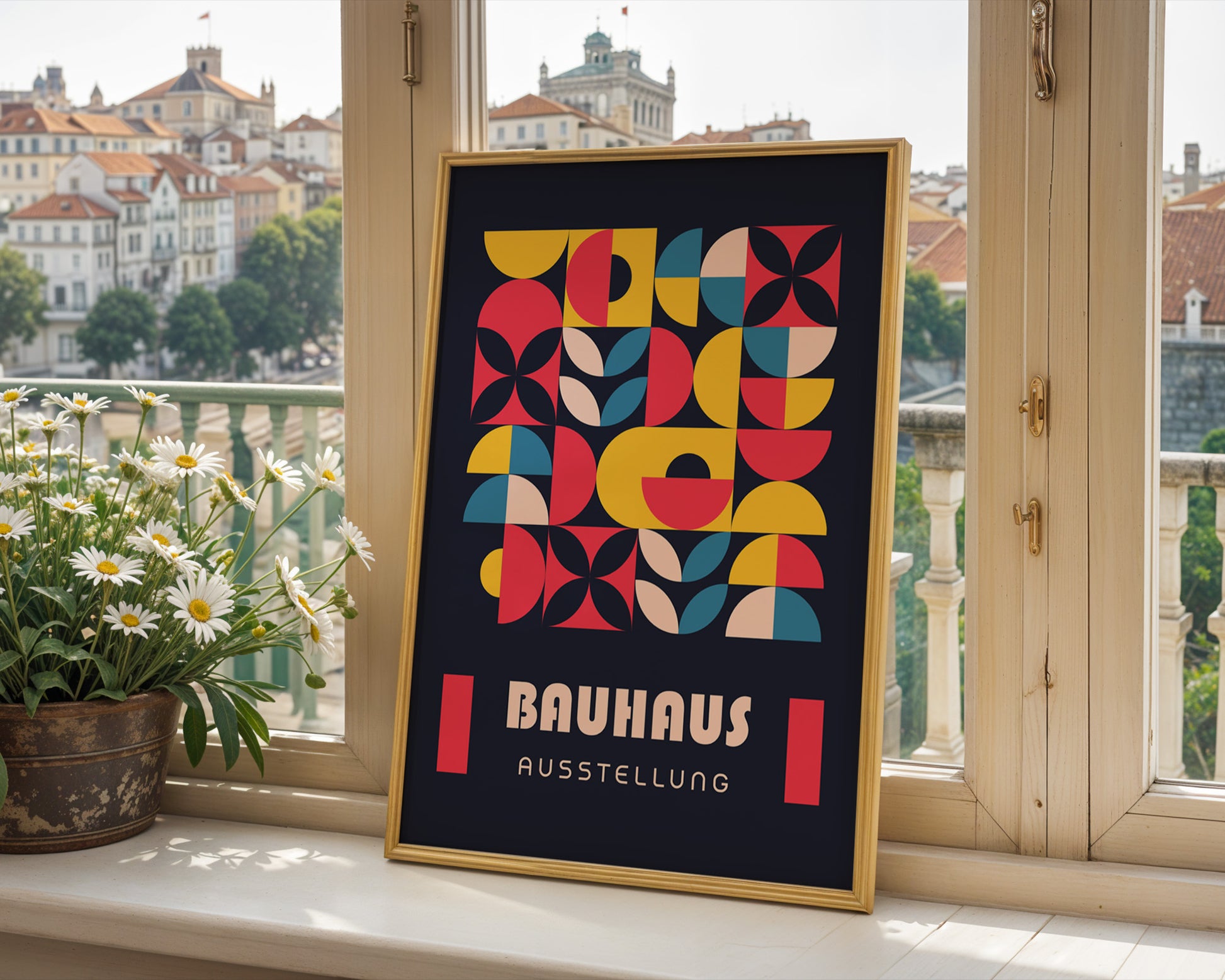 Black Geometric Bauhaus Poster A31 - GroovyGrove