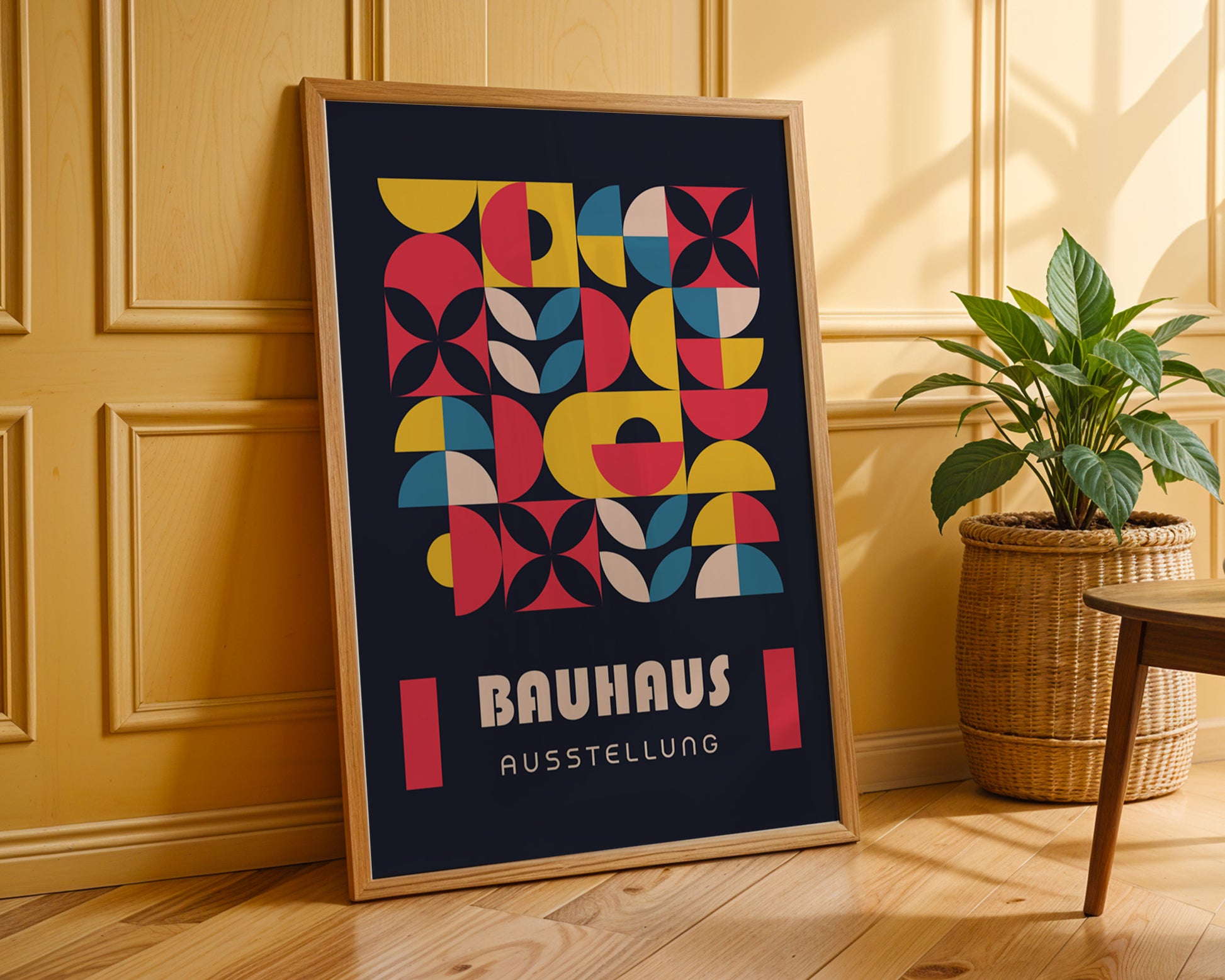 Black Geometric Bauhaus Poster A31 - GroovyGrove