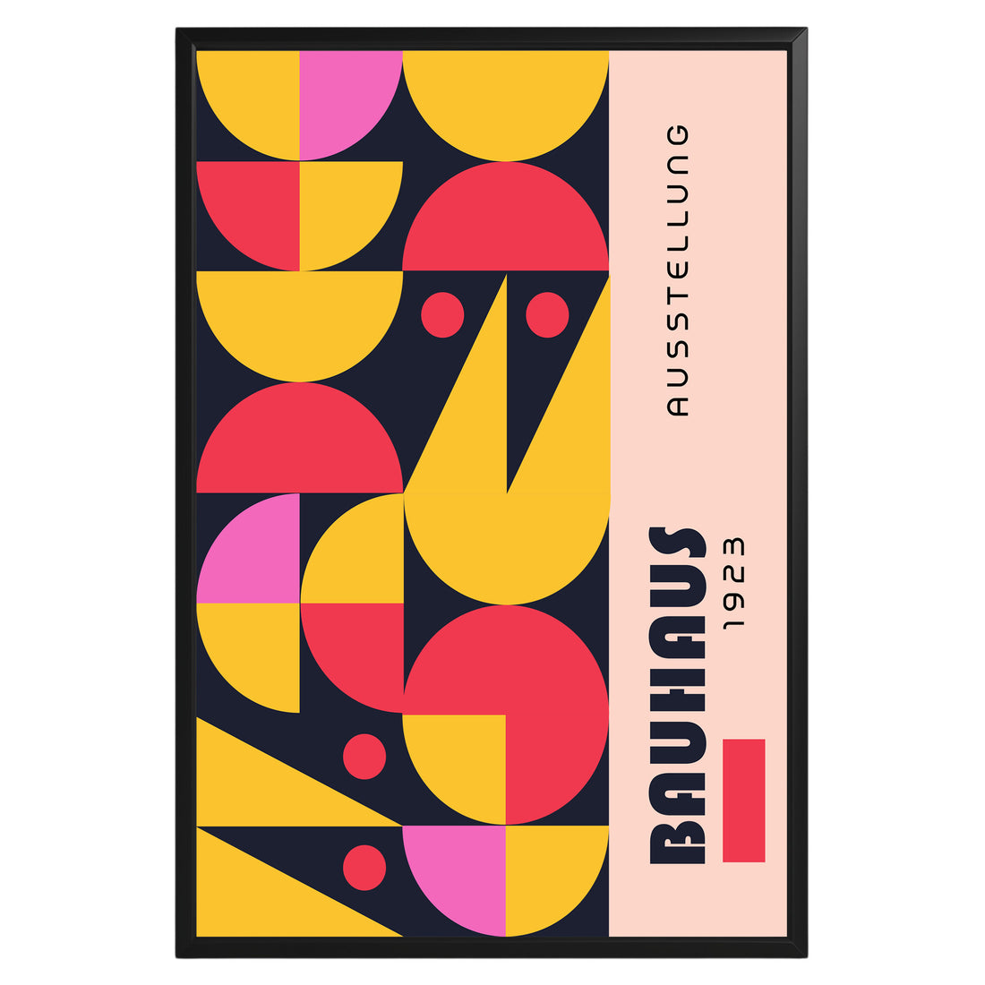 Pink Geometric Bauhaus Poster A32 - GroovyGrove